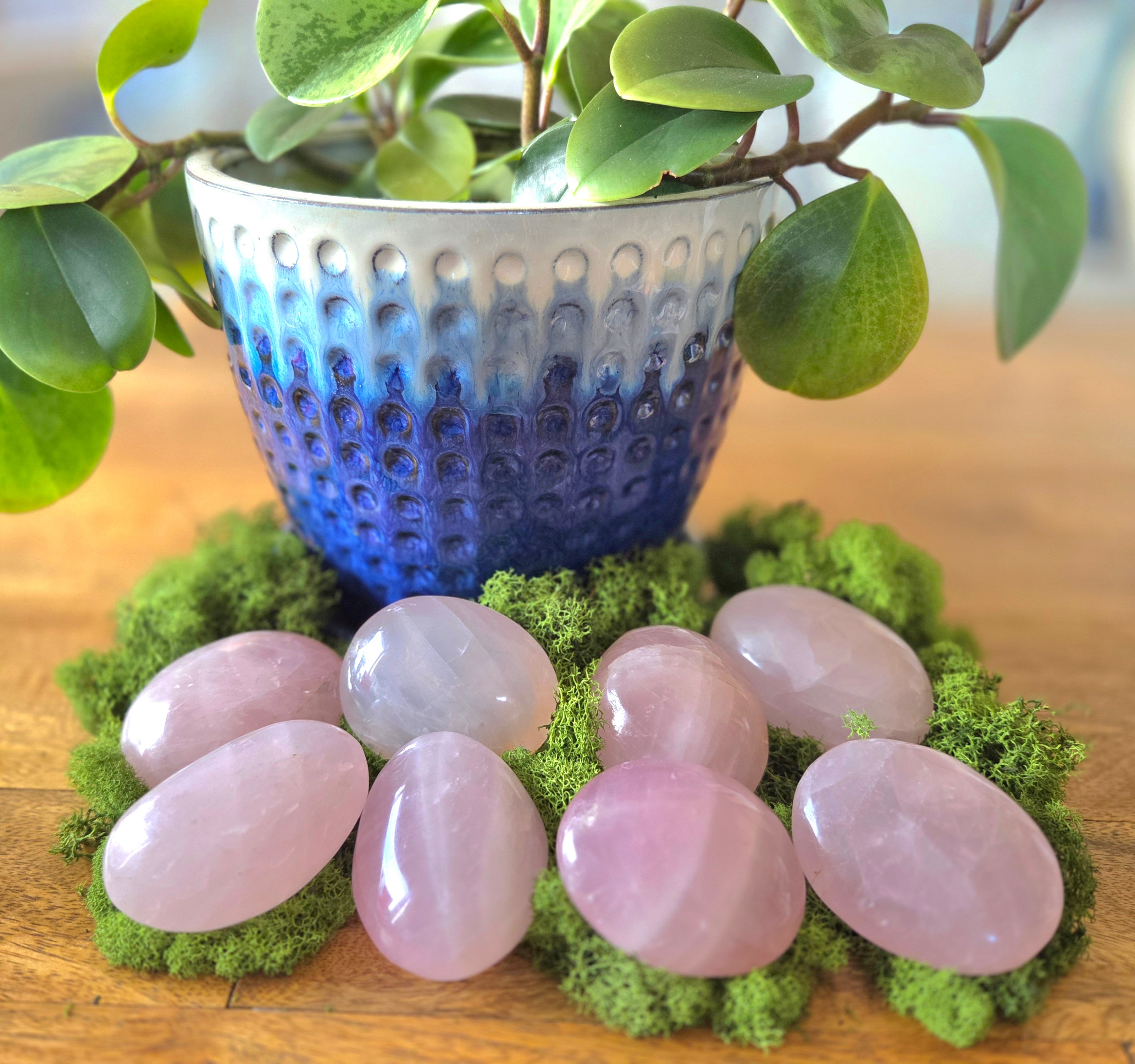 Rose Quartz Palm Stone