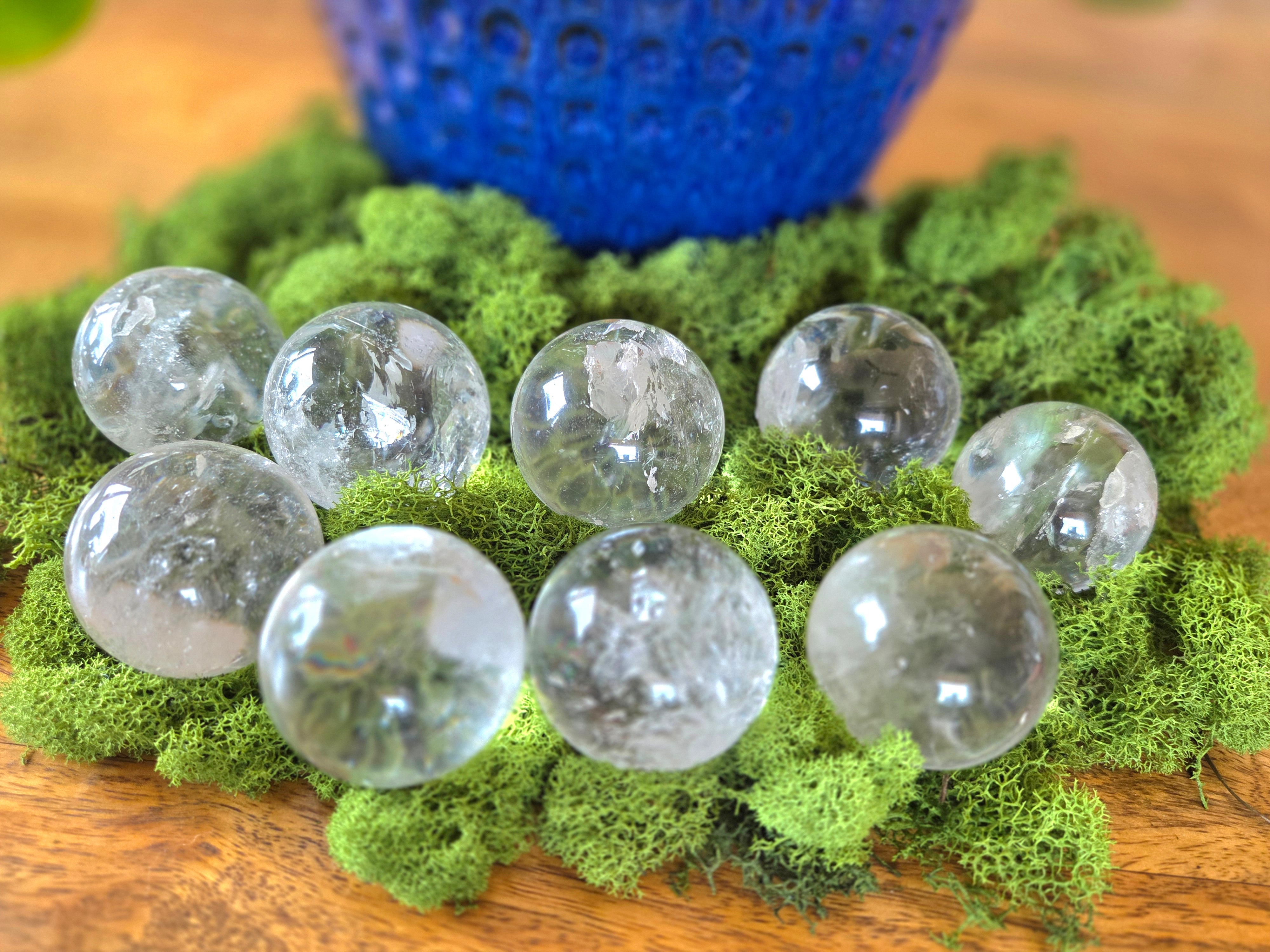 Clear Quartz Spheres - Grade A to Exquisite