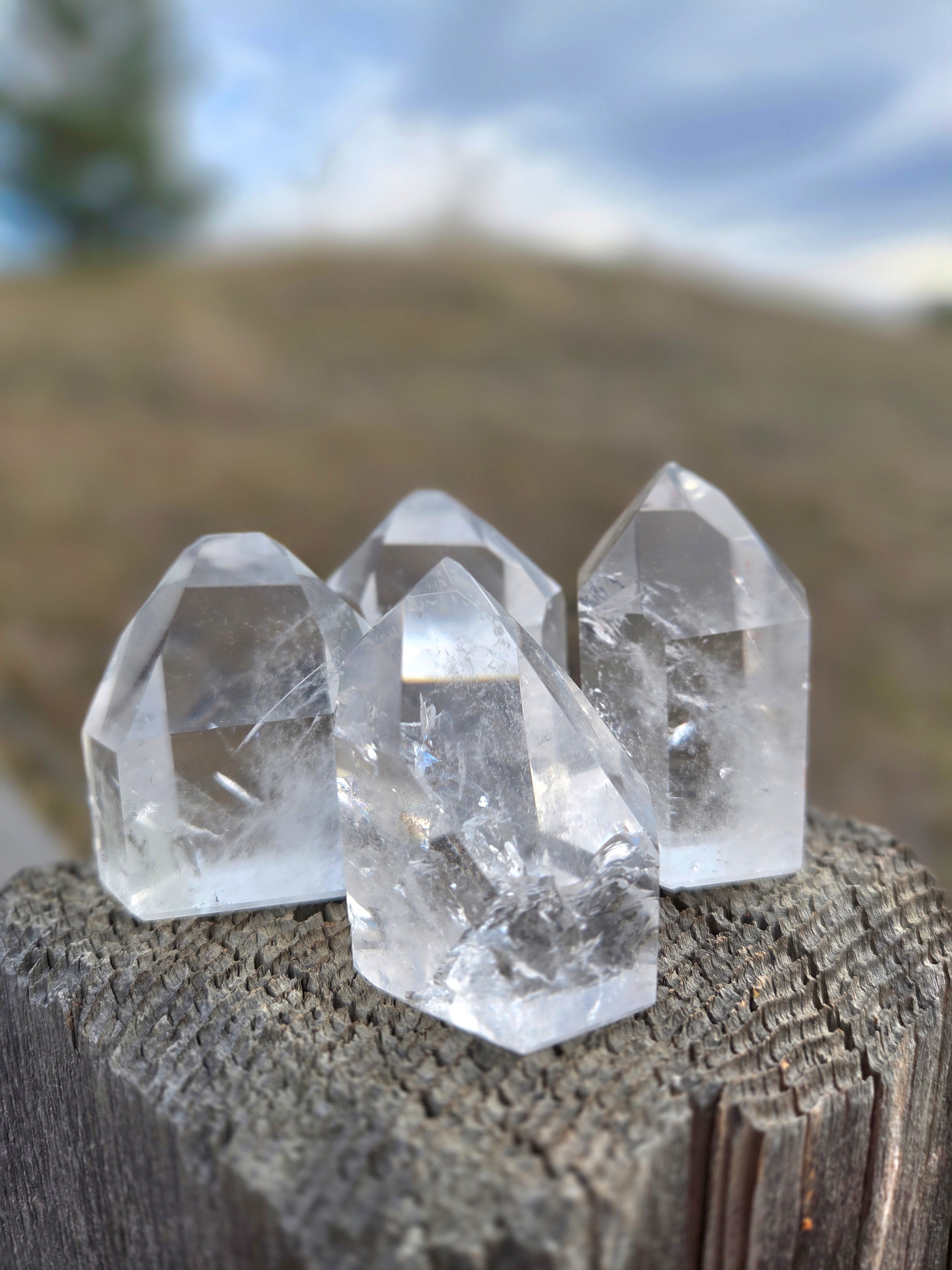 Clear Quartz Towers (Grade A to Exquisite) - Size G