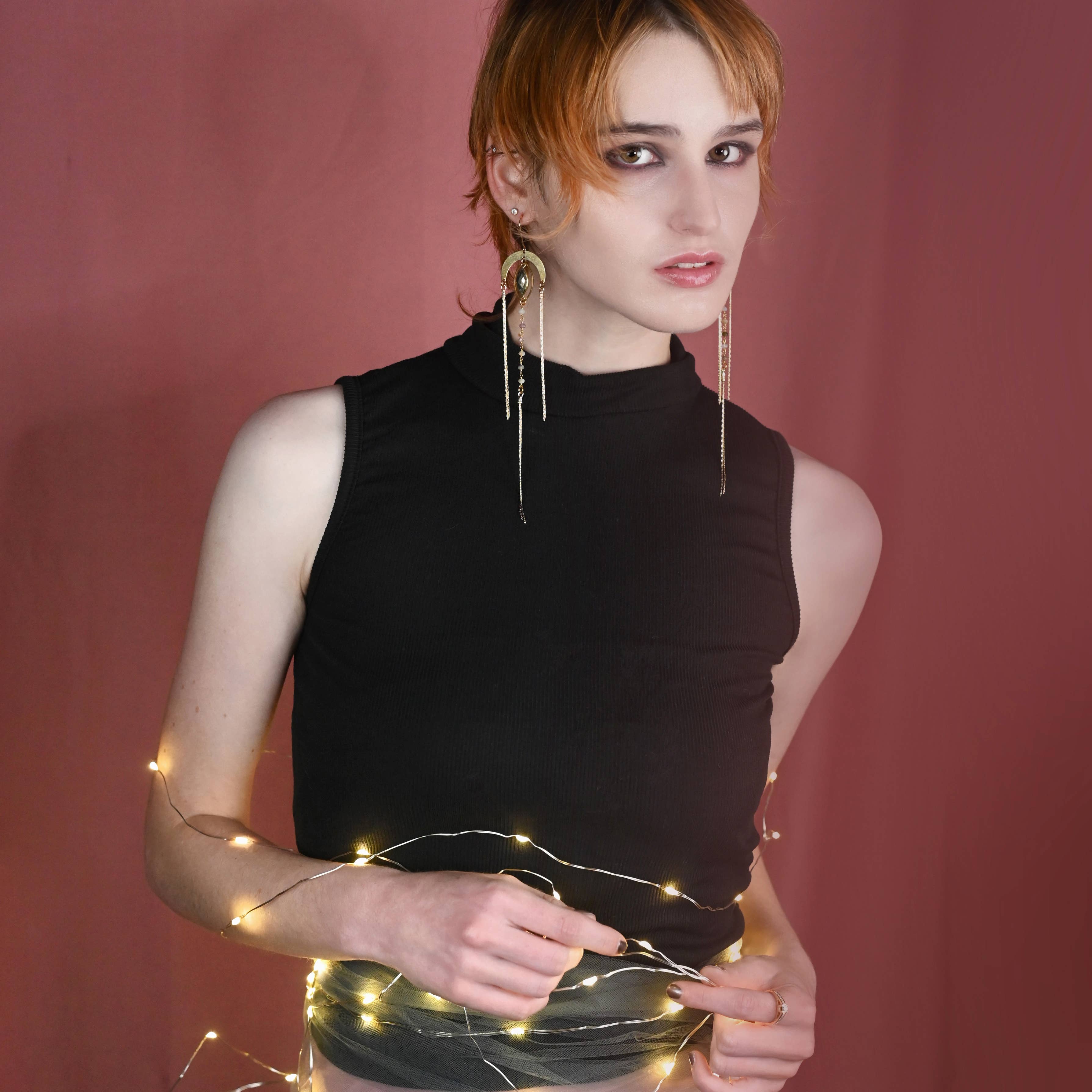 Supercharged Goddess Energy Tourmaline Arch Earrings