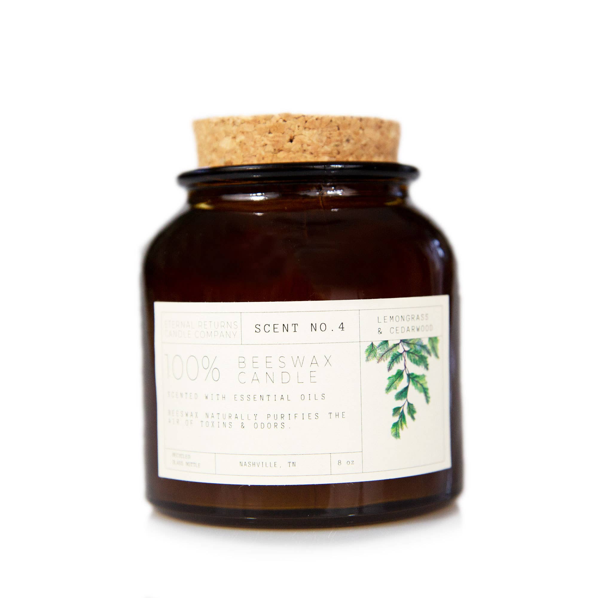 Beeswax Candle: Lemongrass + Cedarwood