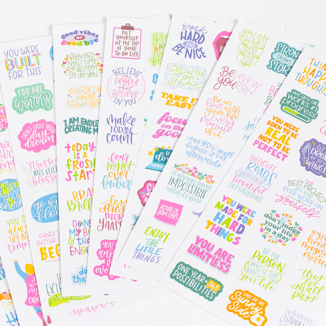 Planner Sticker Pack, Inspirational Quotes