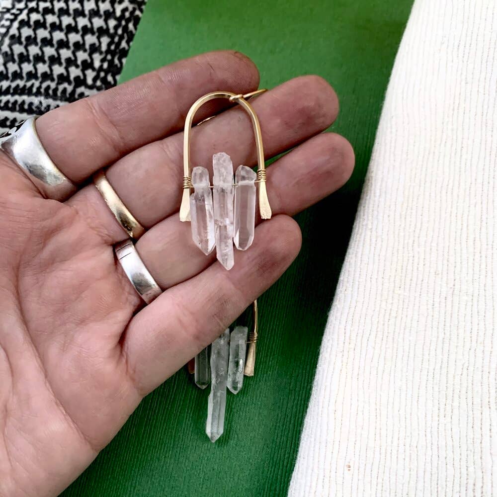 Handmade Fallen Crystal Earrings