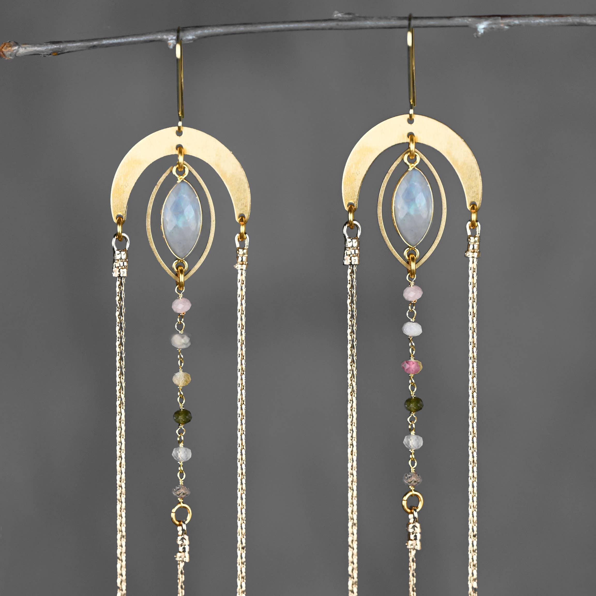Supercharged Goddess Energy Tourmaline Arch Earrings