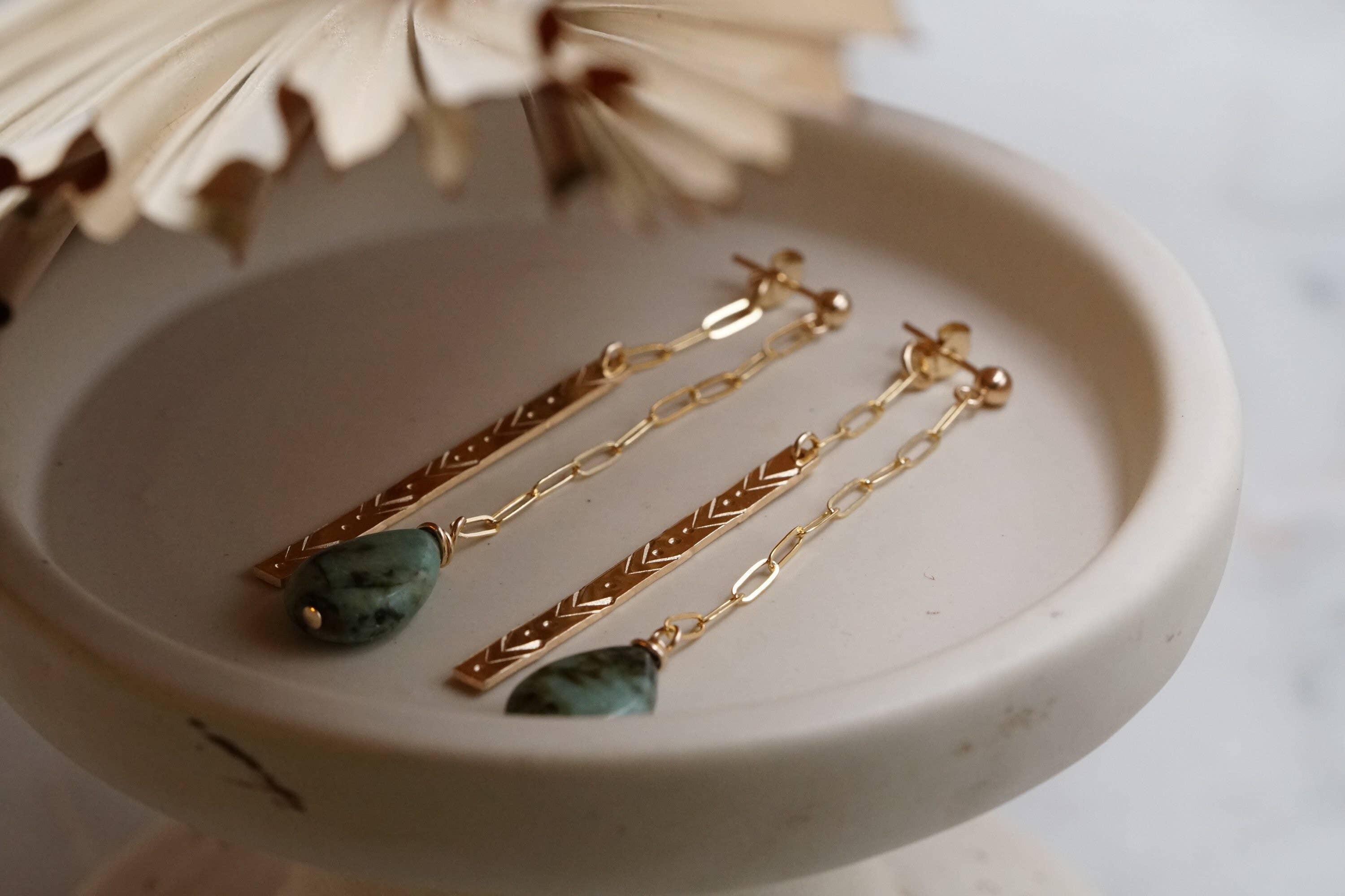 Vibe - Turquoise Dangle Posts