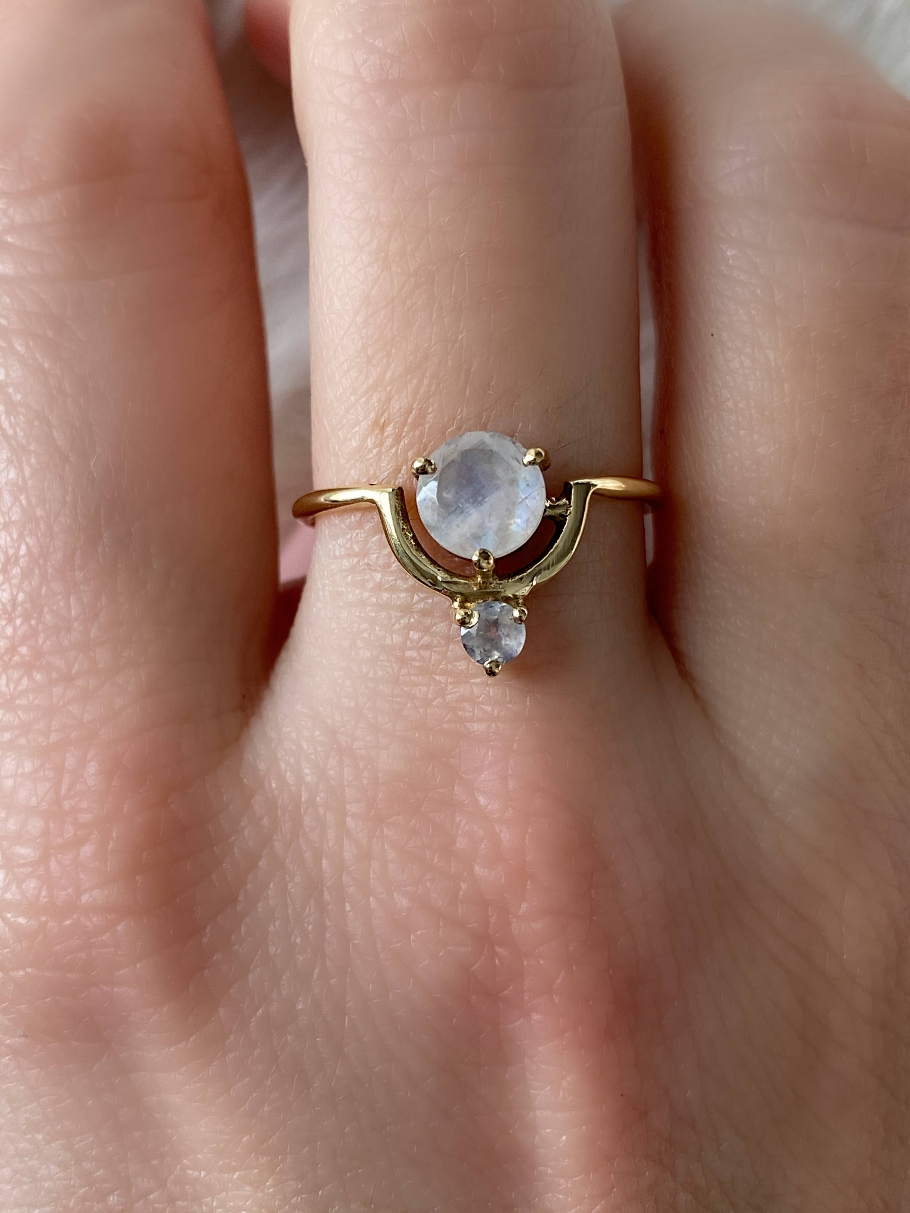Always Held Moonstone Ring