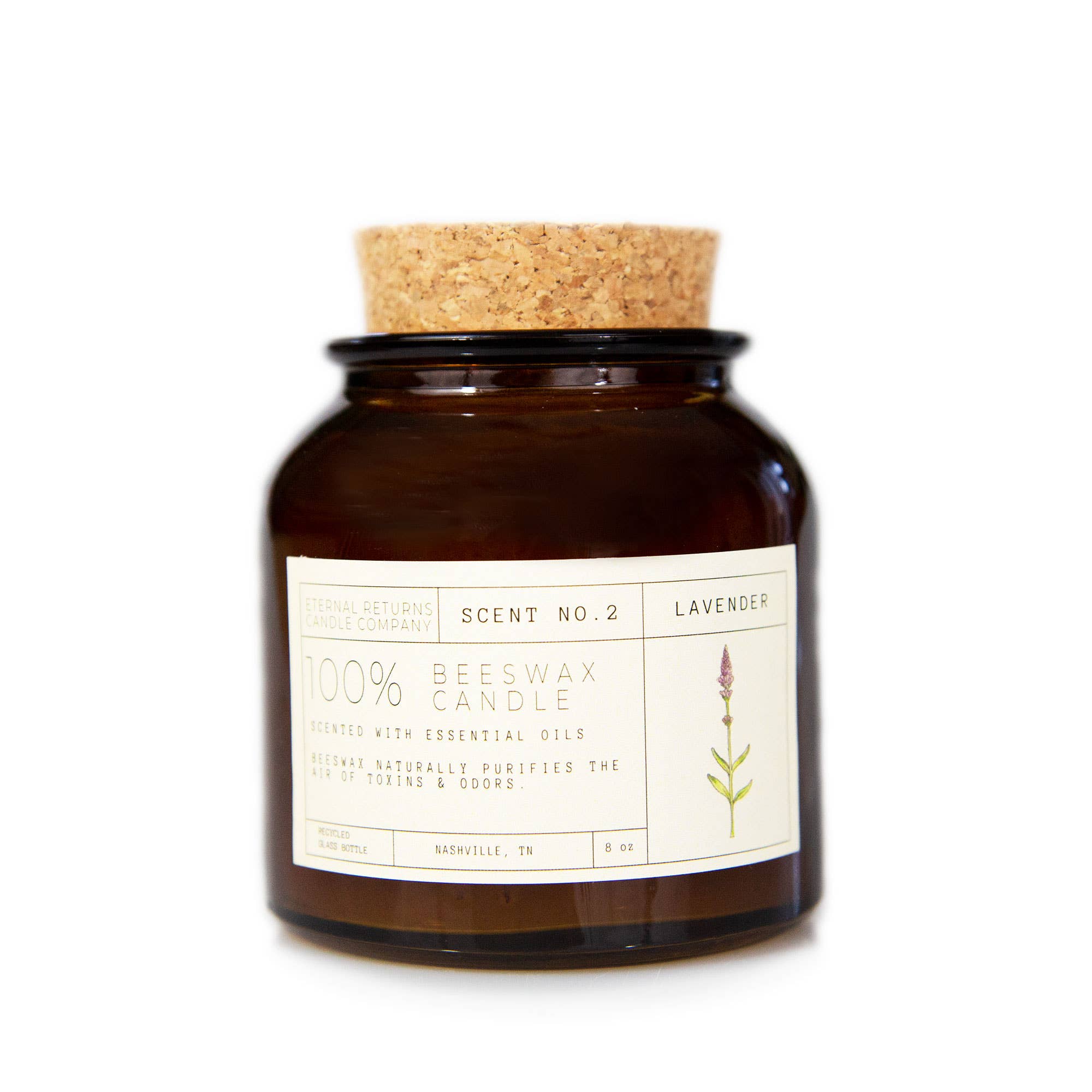 Beeswax Candle: Lavender