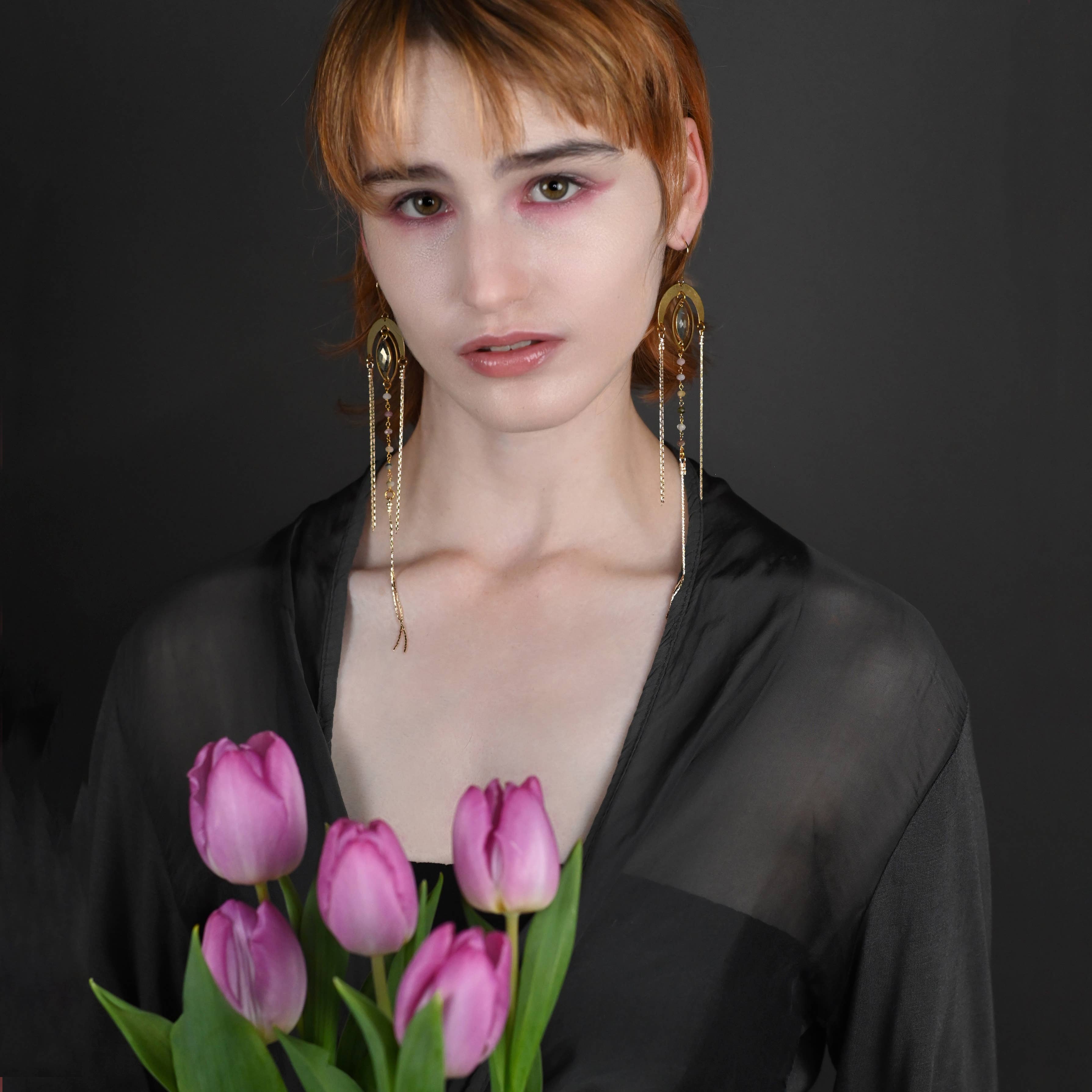 Supercharged Goddess Energy Tourmaline Arch Earrings