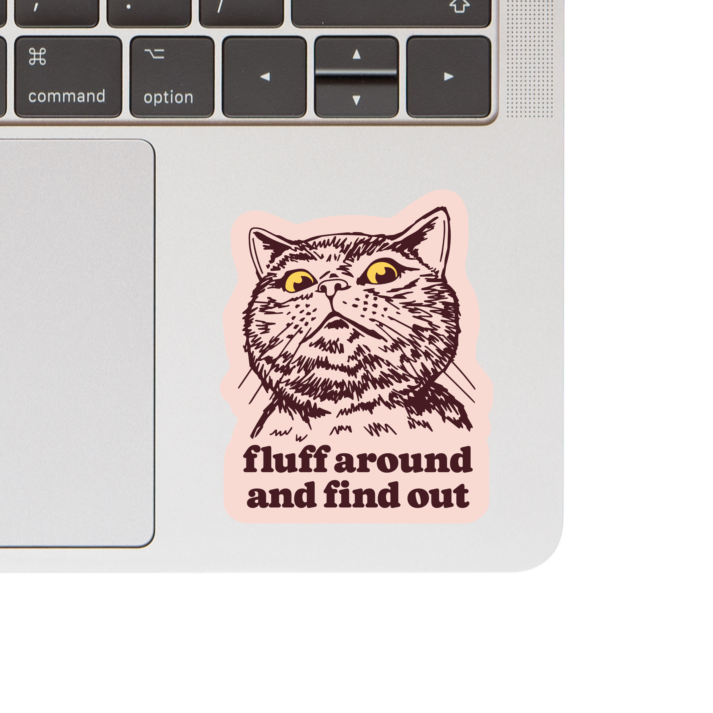 Fluff Around Cat Vinyl Sticker