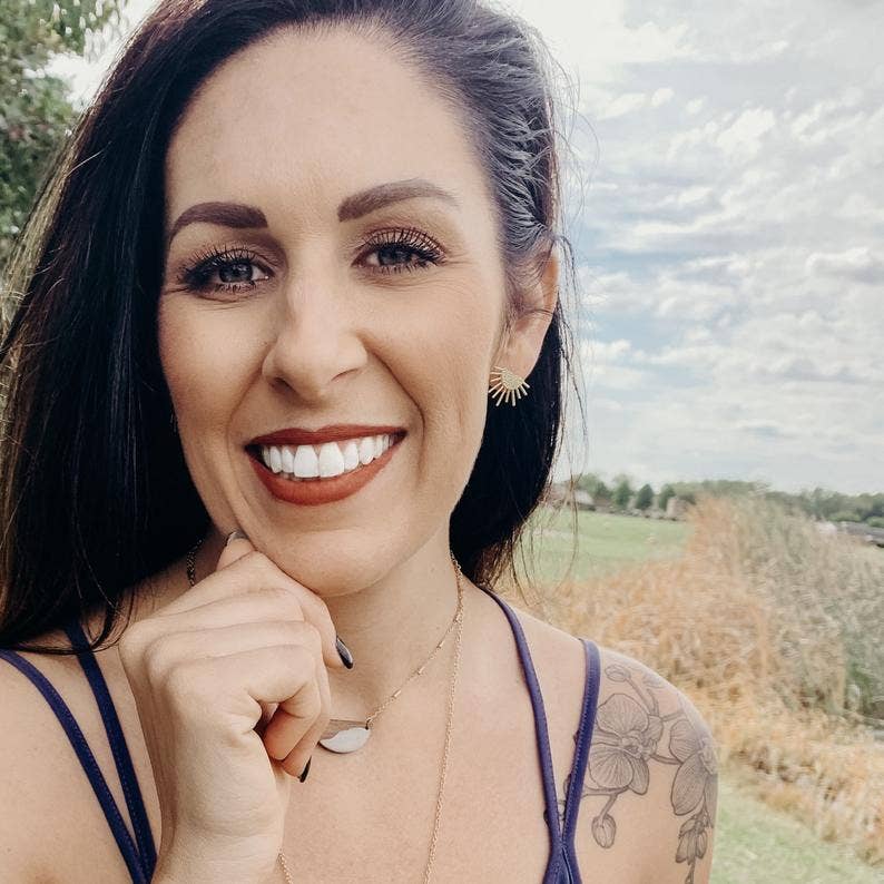 Sunburst Brass Boho Stud Earrings