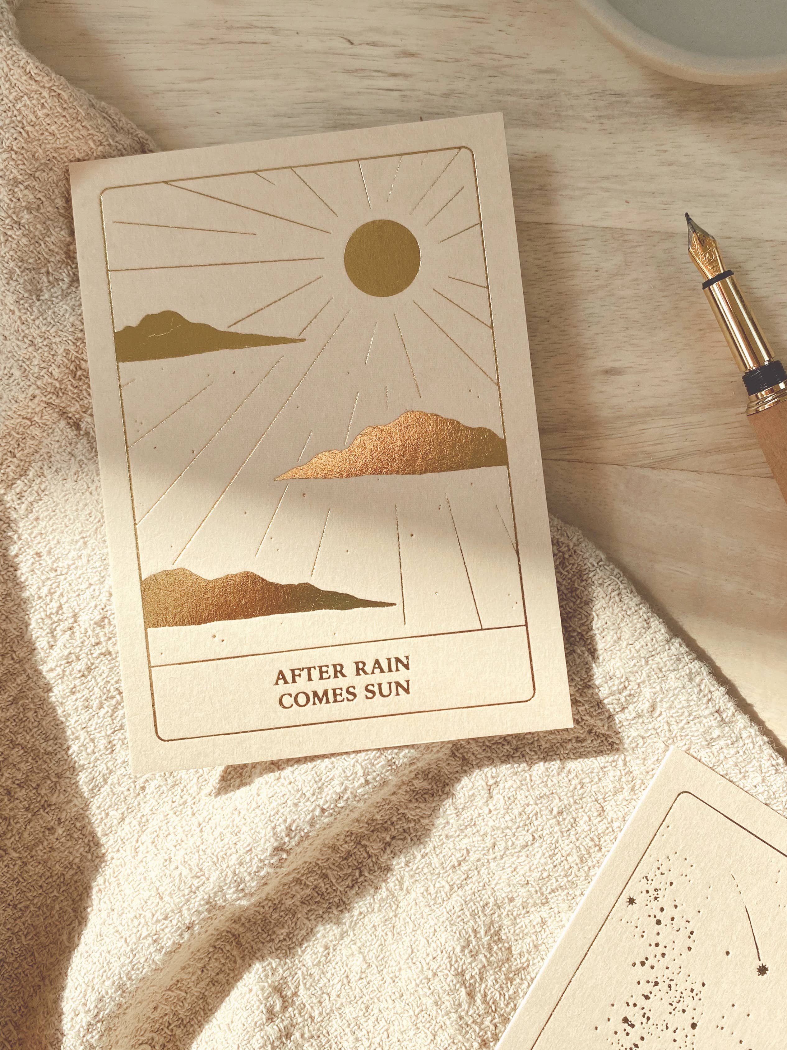 AFTER RAIN COMES SUN - GOLD EDITION - POSTCARD -