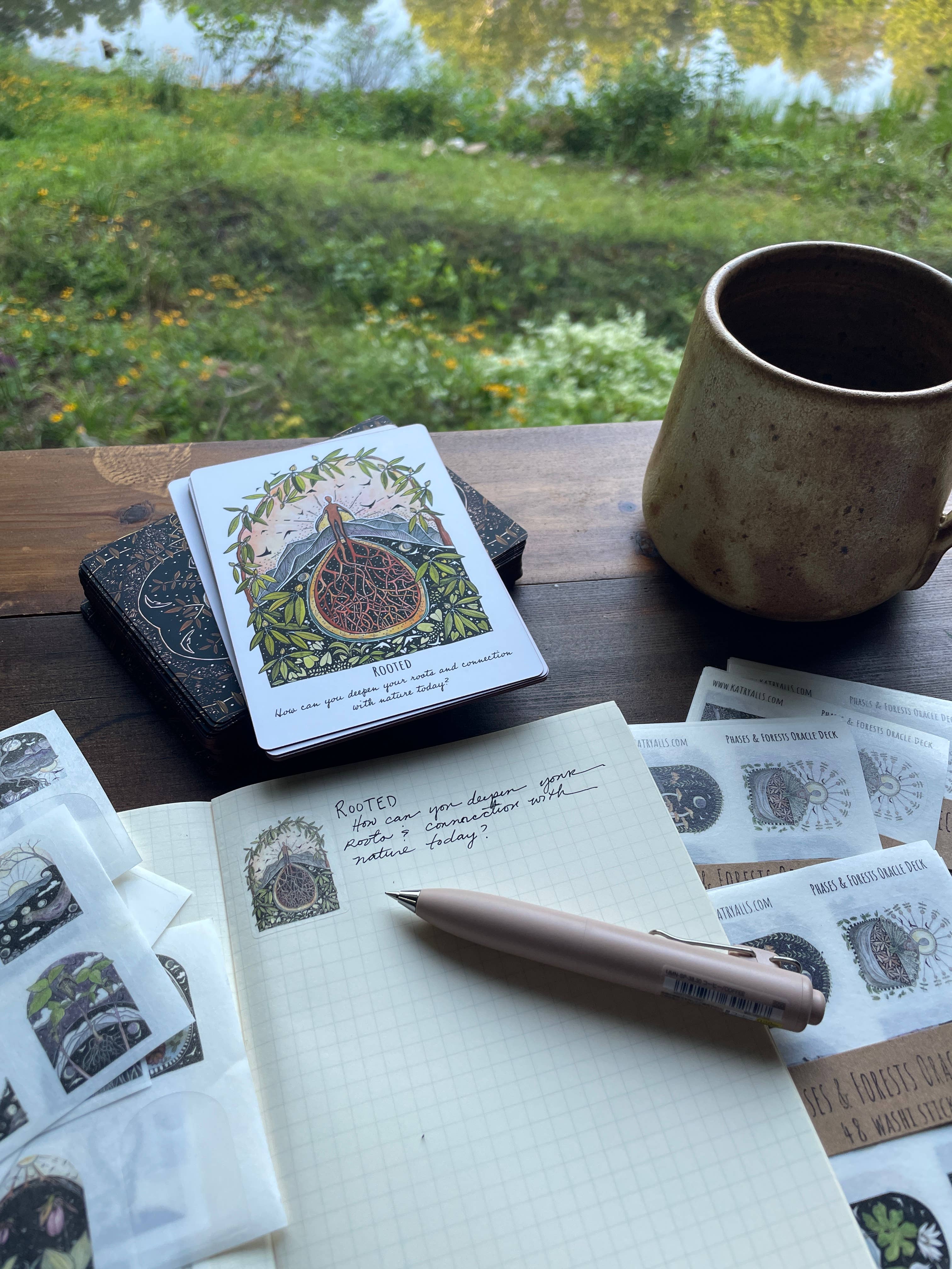 Washi Stickers of 48 Phases and Forests Oracles