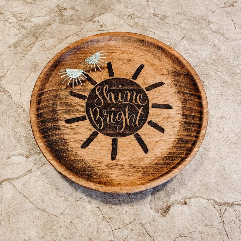 Sunburst Brass Boho Stud Earrings