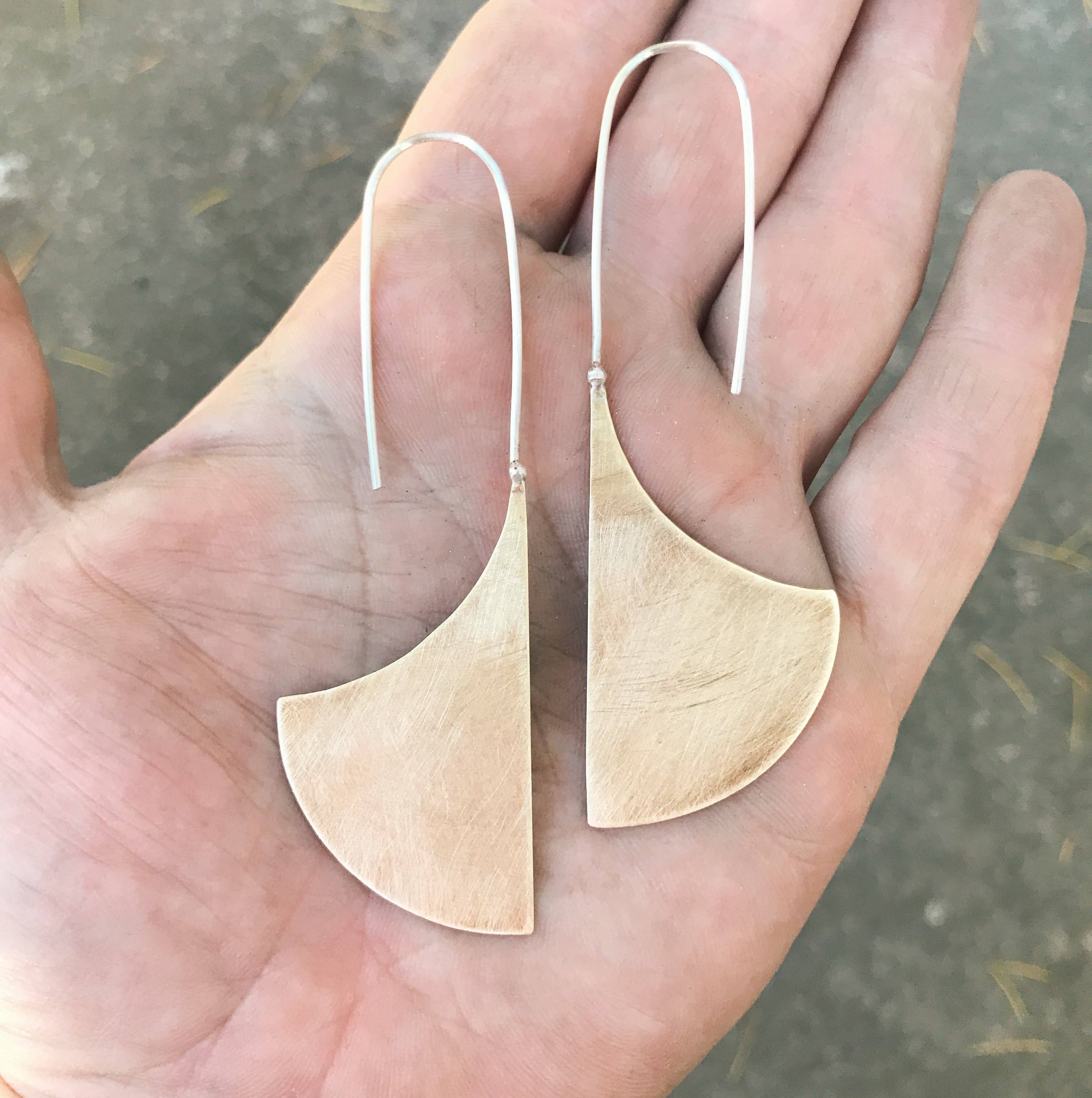 Cut the BS Brass Machete Earrings