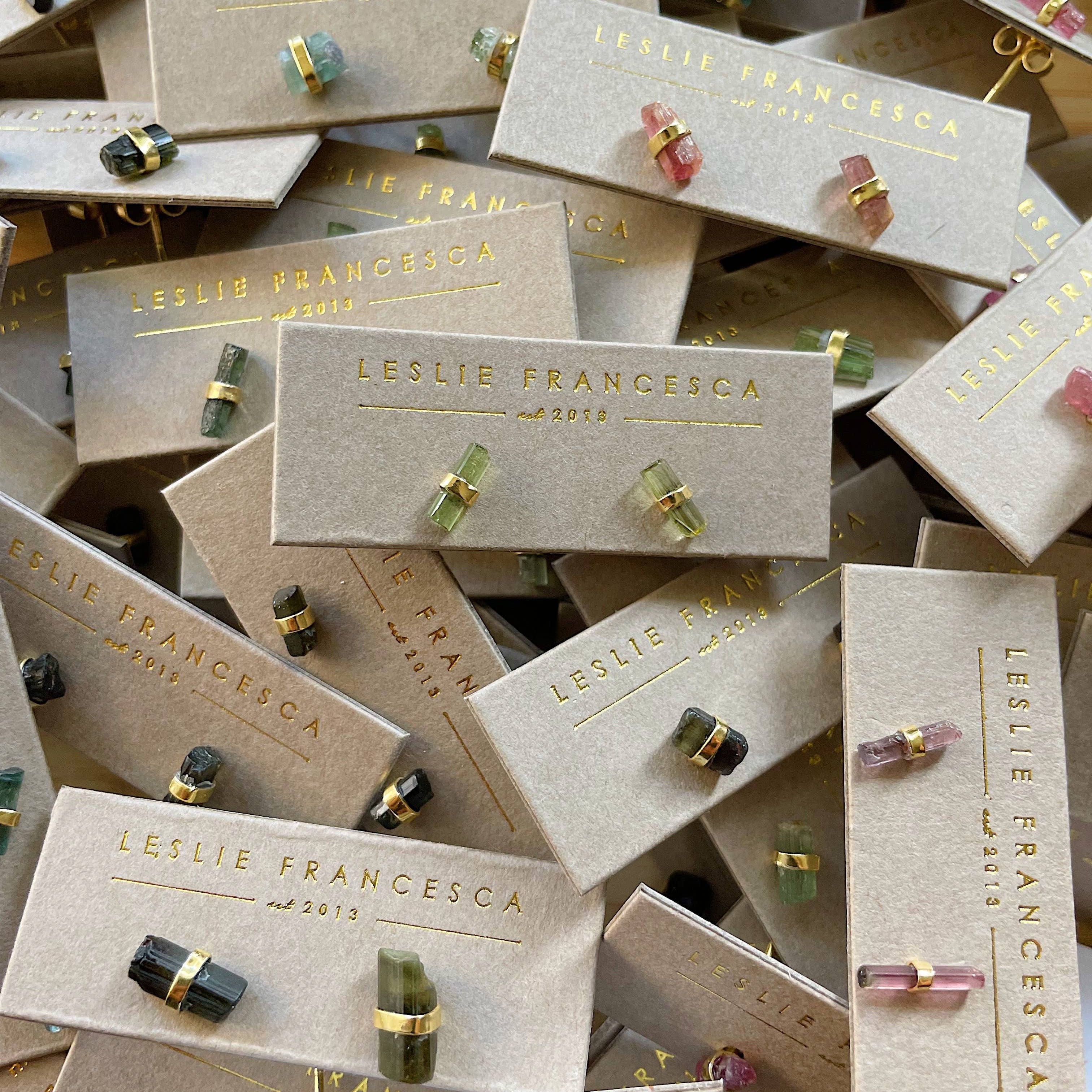 Tourmaline "Pencil" Studs