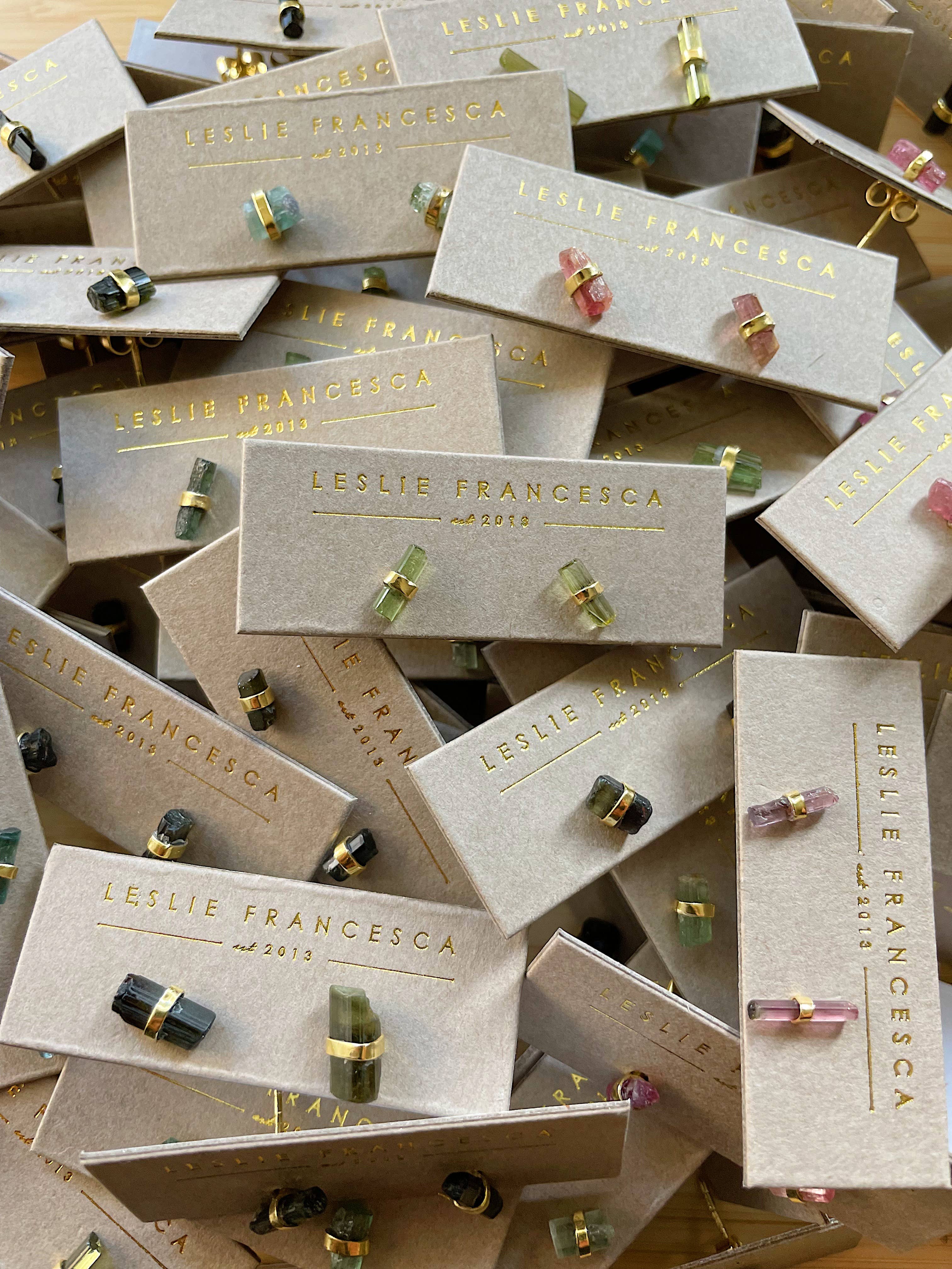 Tourmaline "Pencil" Studs