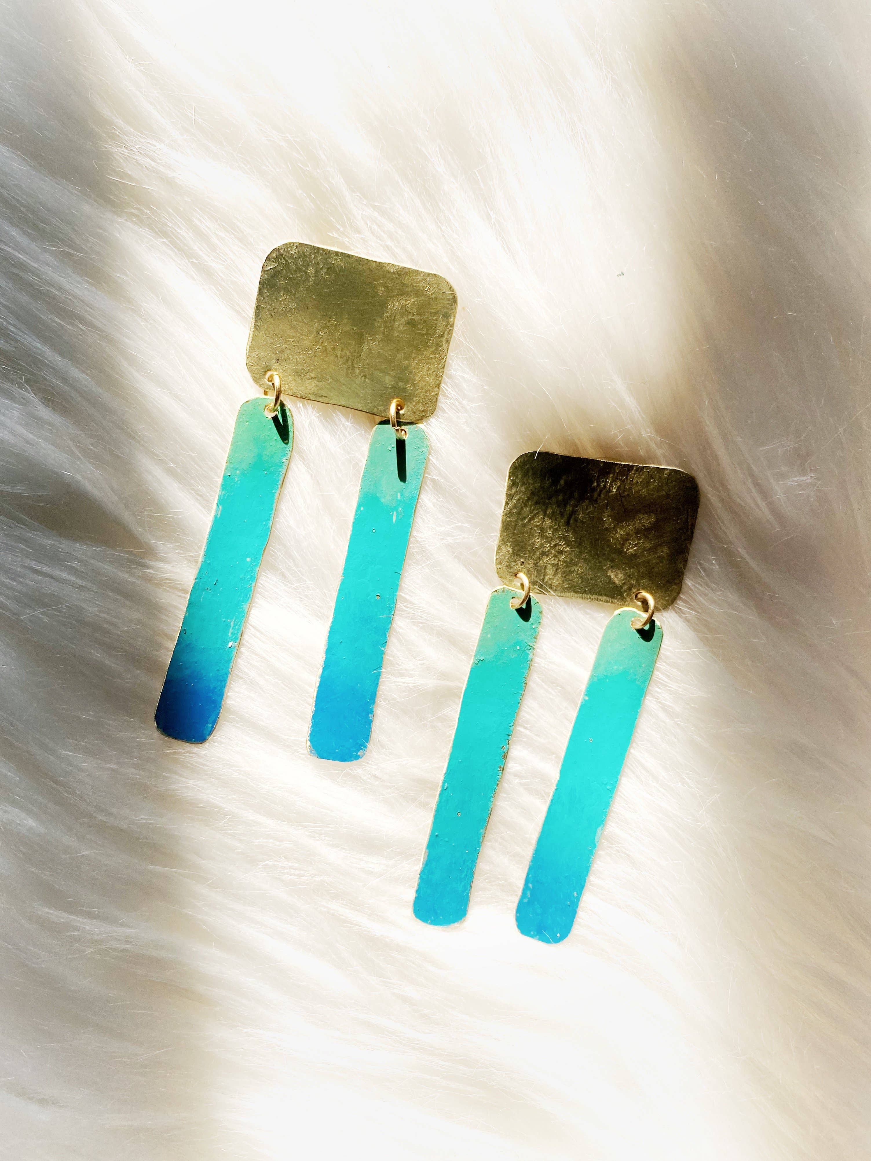 Dreamgaze Rectangle Sunset Studs