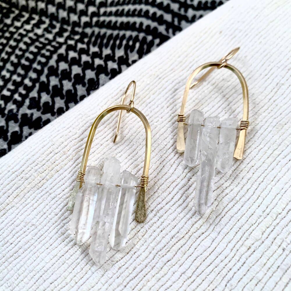 Handmade Fallen Crystal Earrings