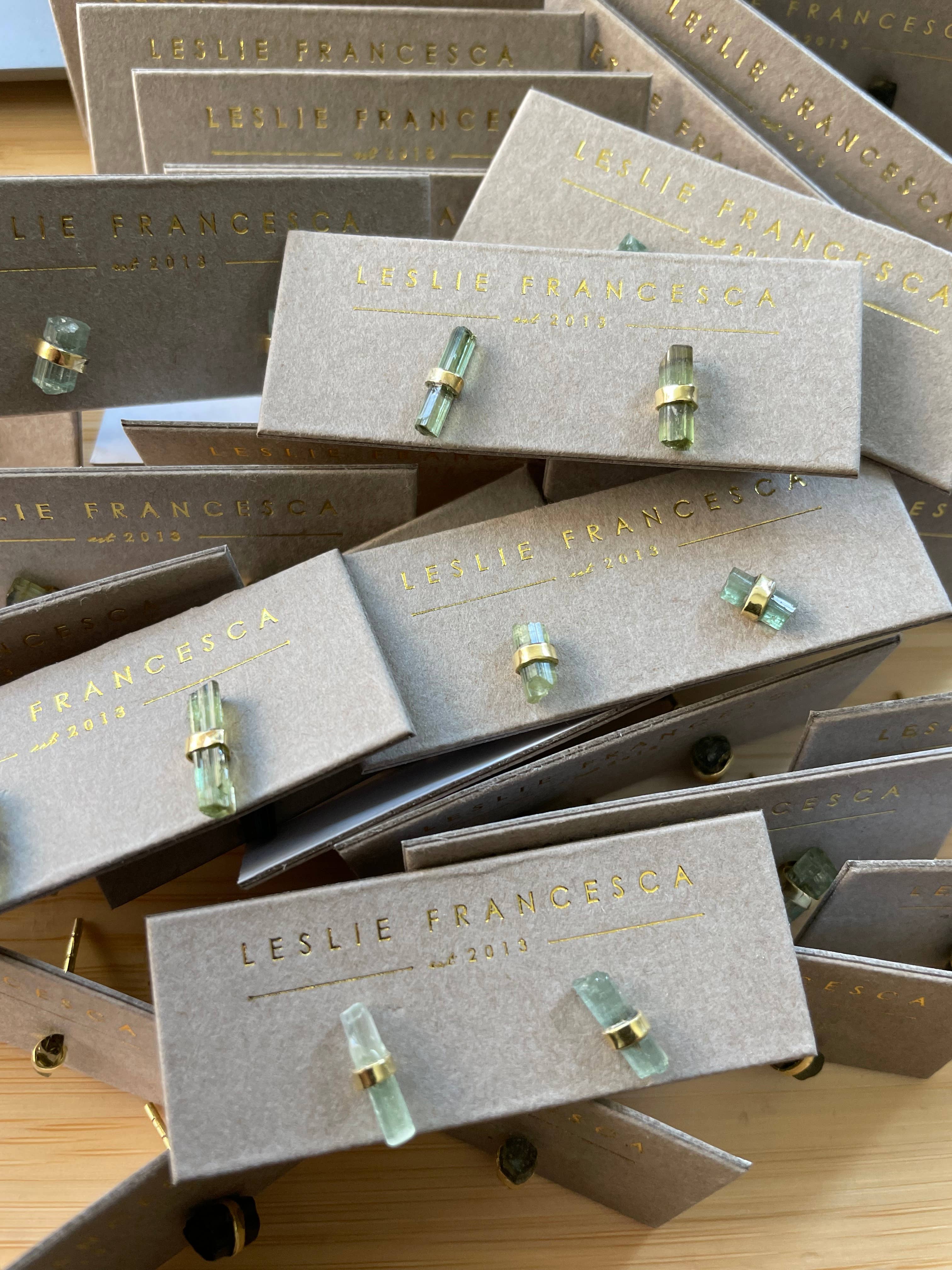 Tourmaline "Pencil" Studs
