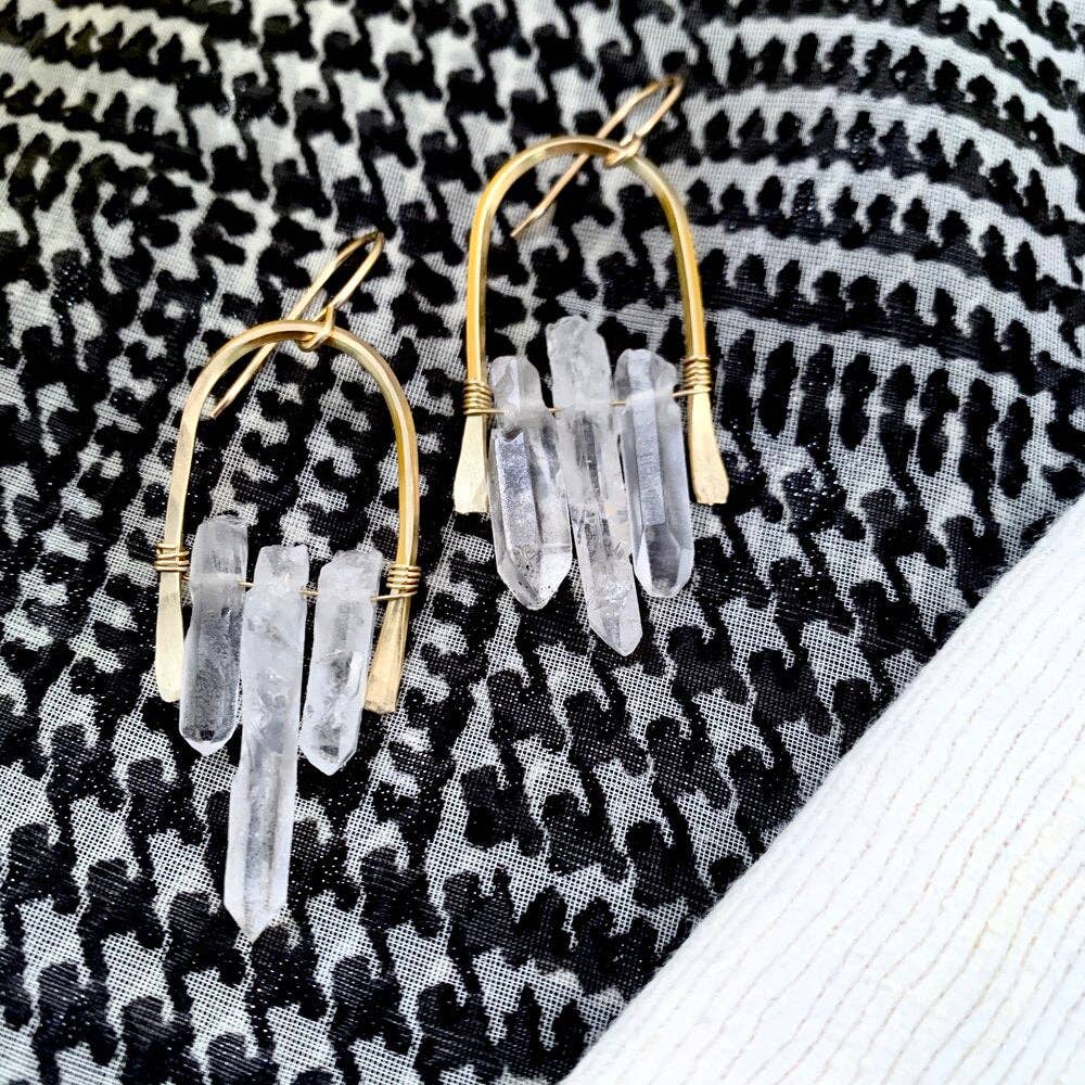 Handmade Fallen Crystal Earrings