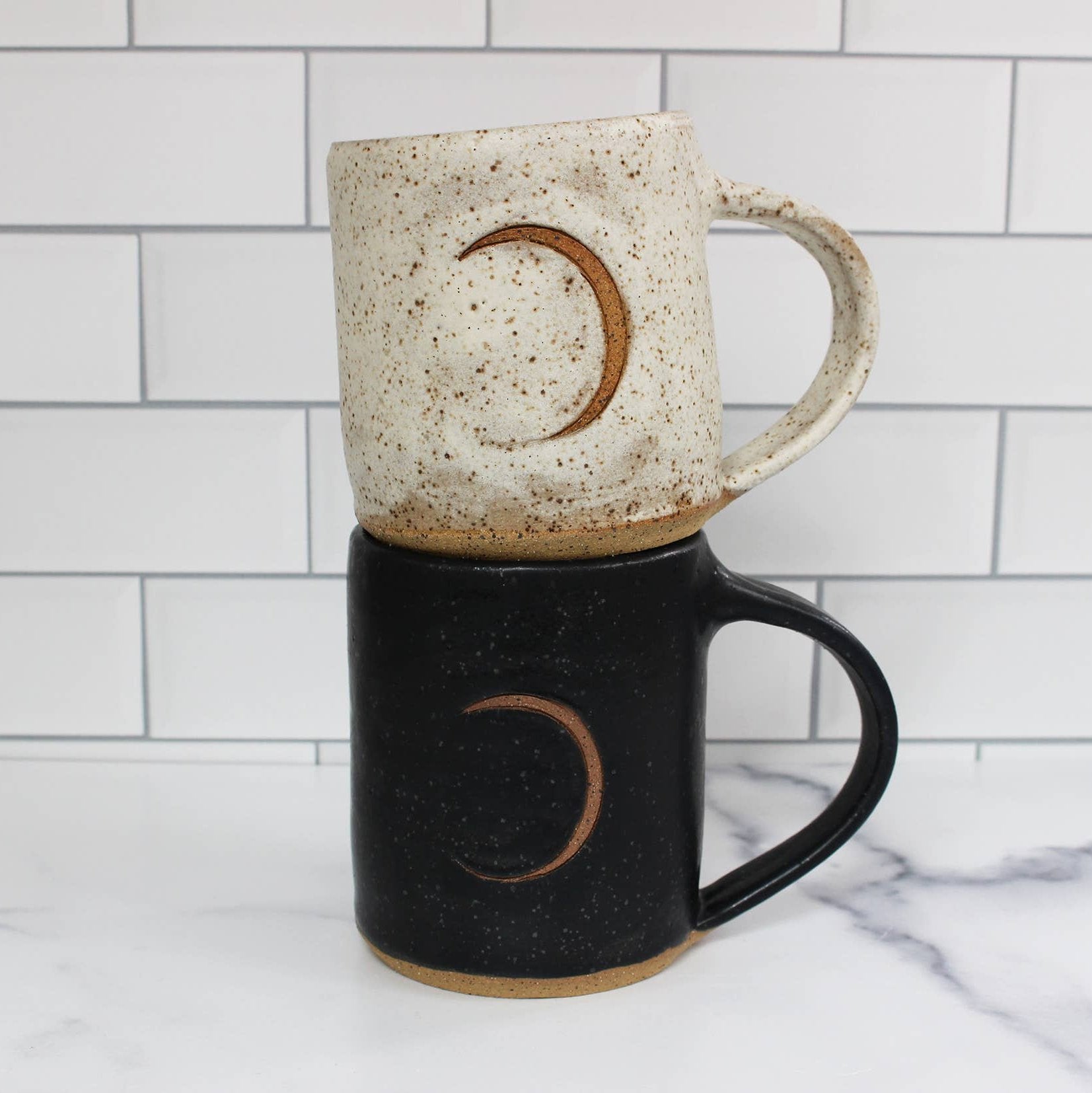 Fly Me To The Moon Speckled Ceramic Mug