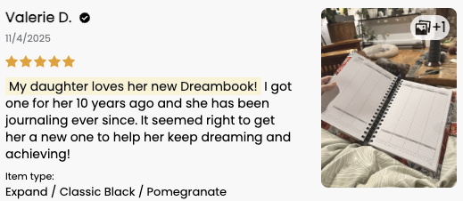 Customer review of the Dreambook + Planner
