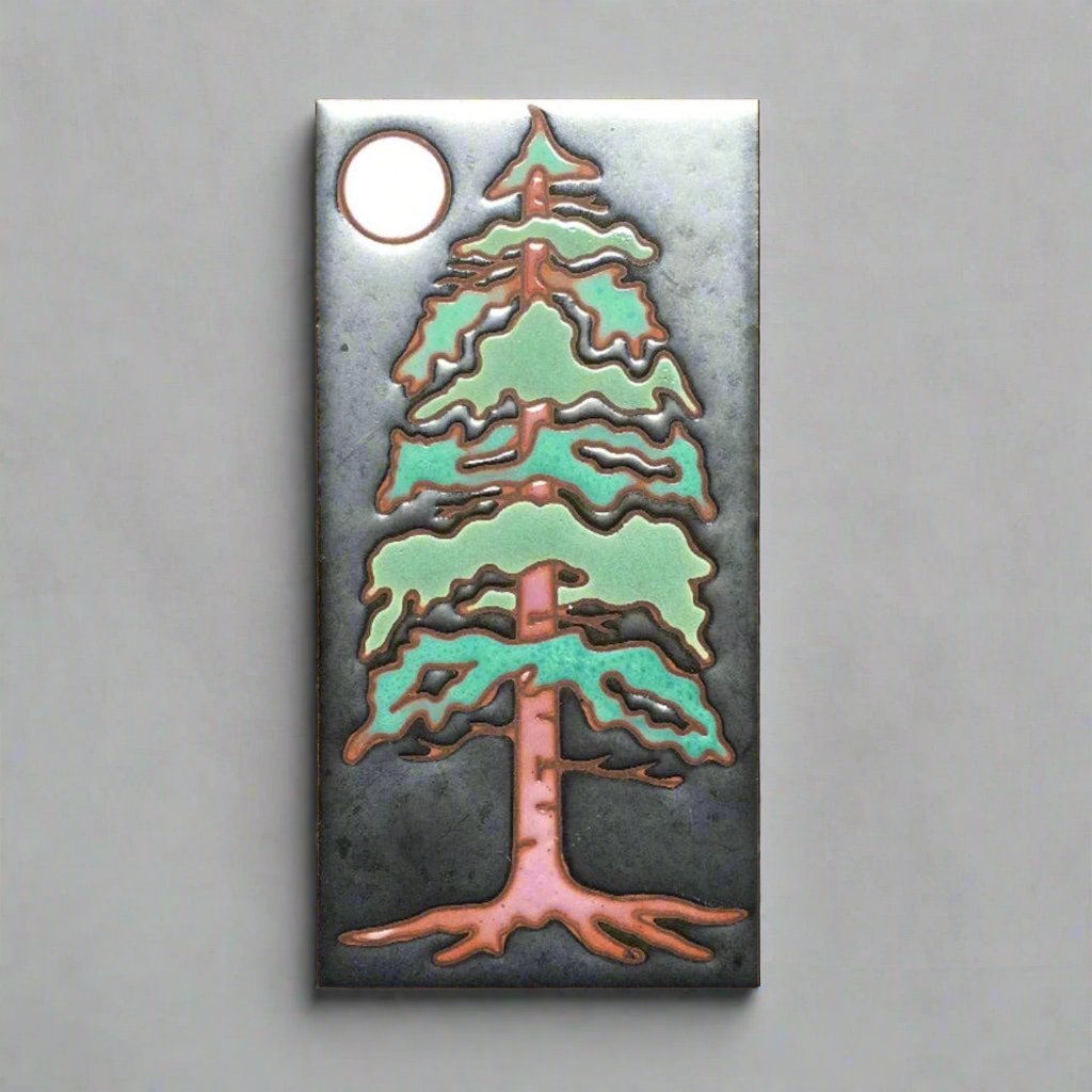Hand Glazed Tree Decorative Tabletop Tile