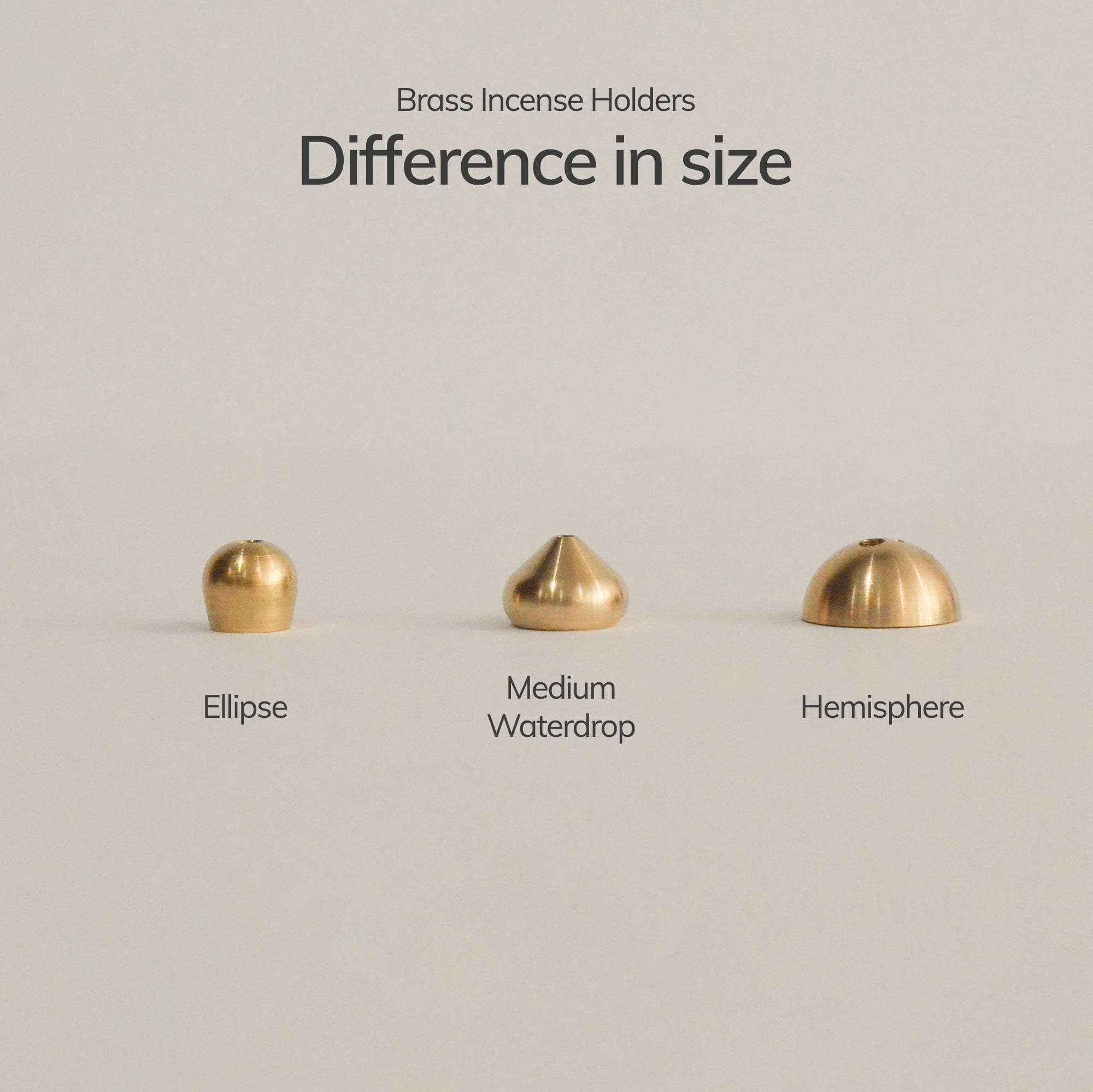 Ellipse Brass Incense Holder