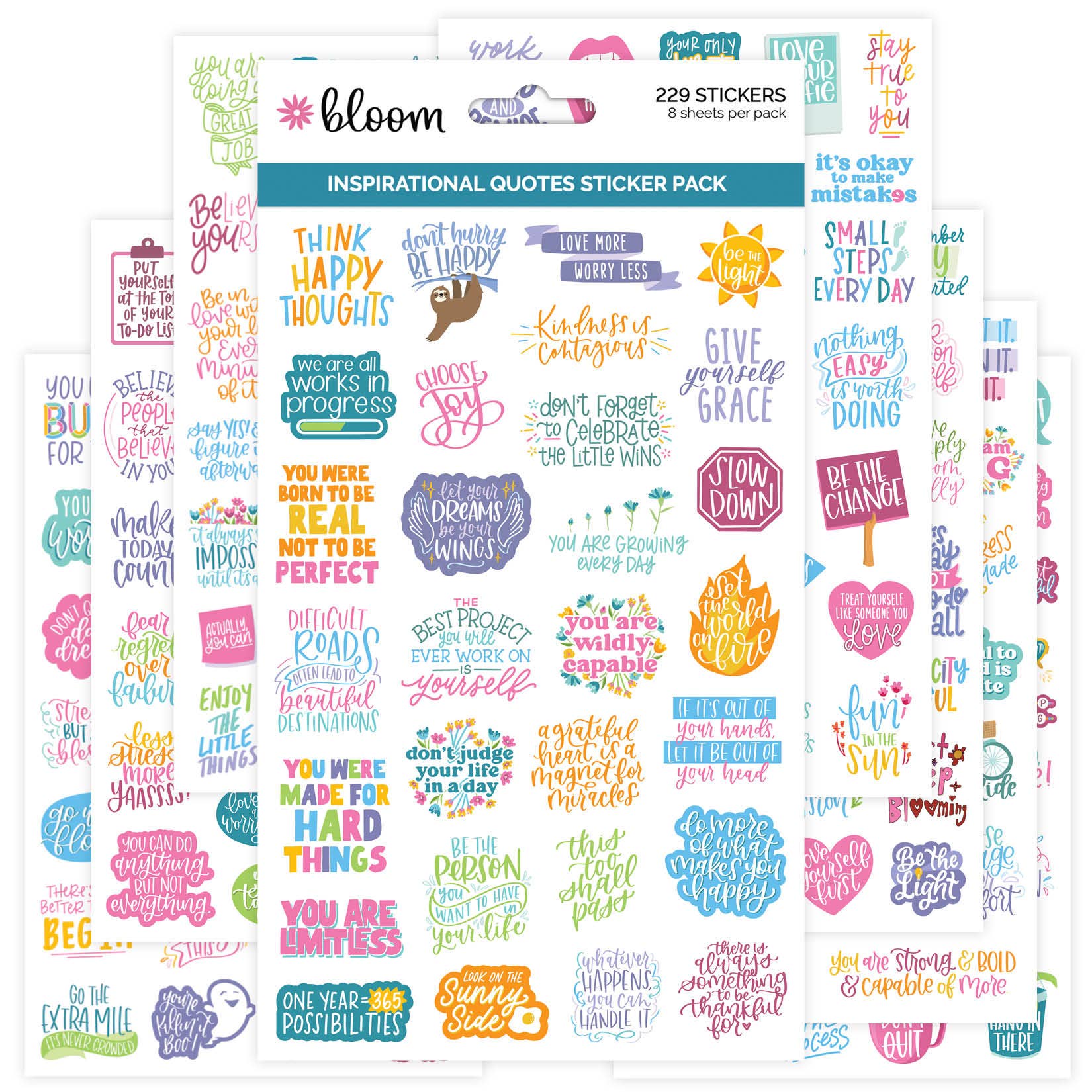 Planner Sticker Pack, Inspirational Quotes