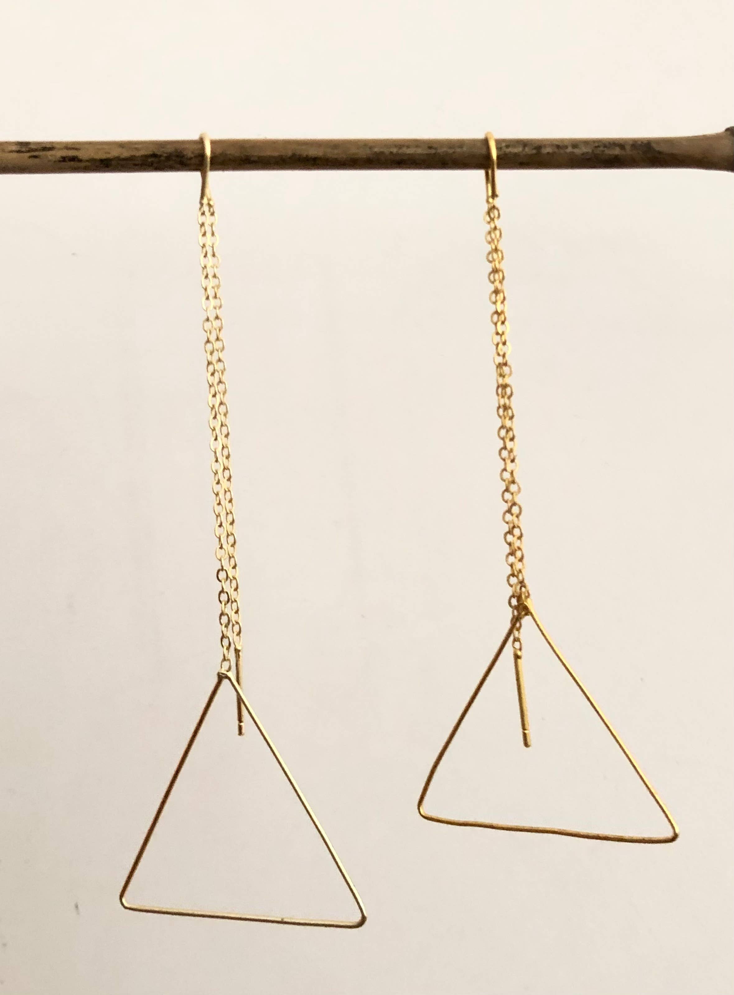 Geometric Threader Earrings