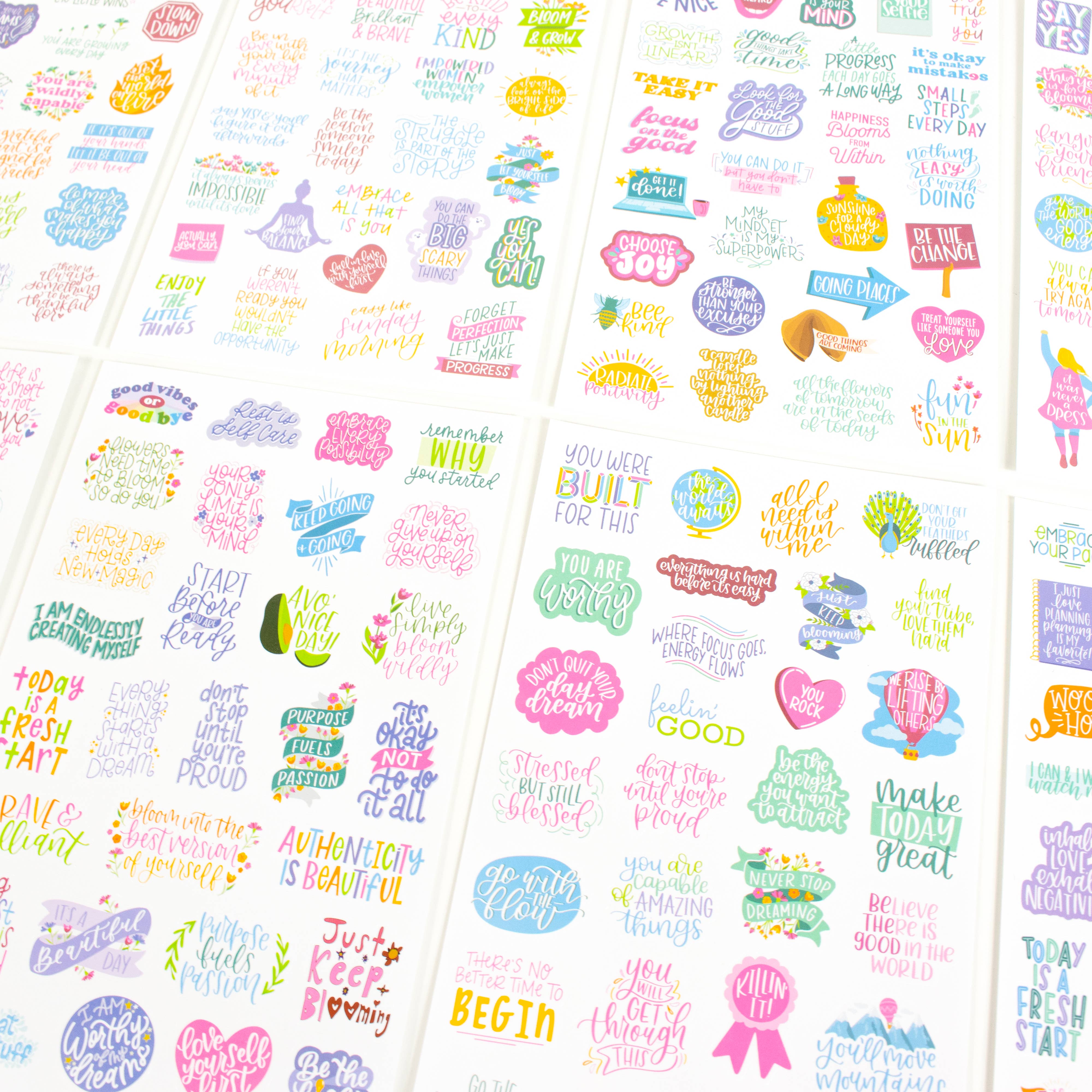 Planner Sticker Pack, Inspirational Quotes