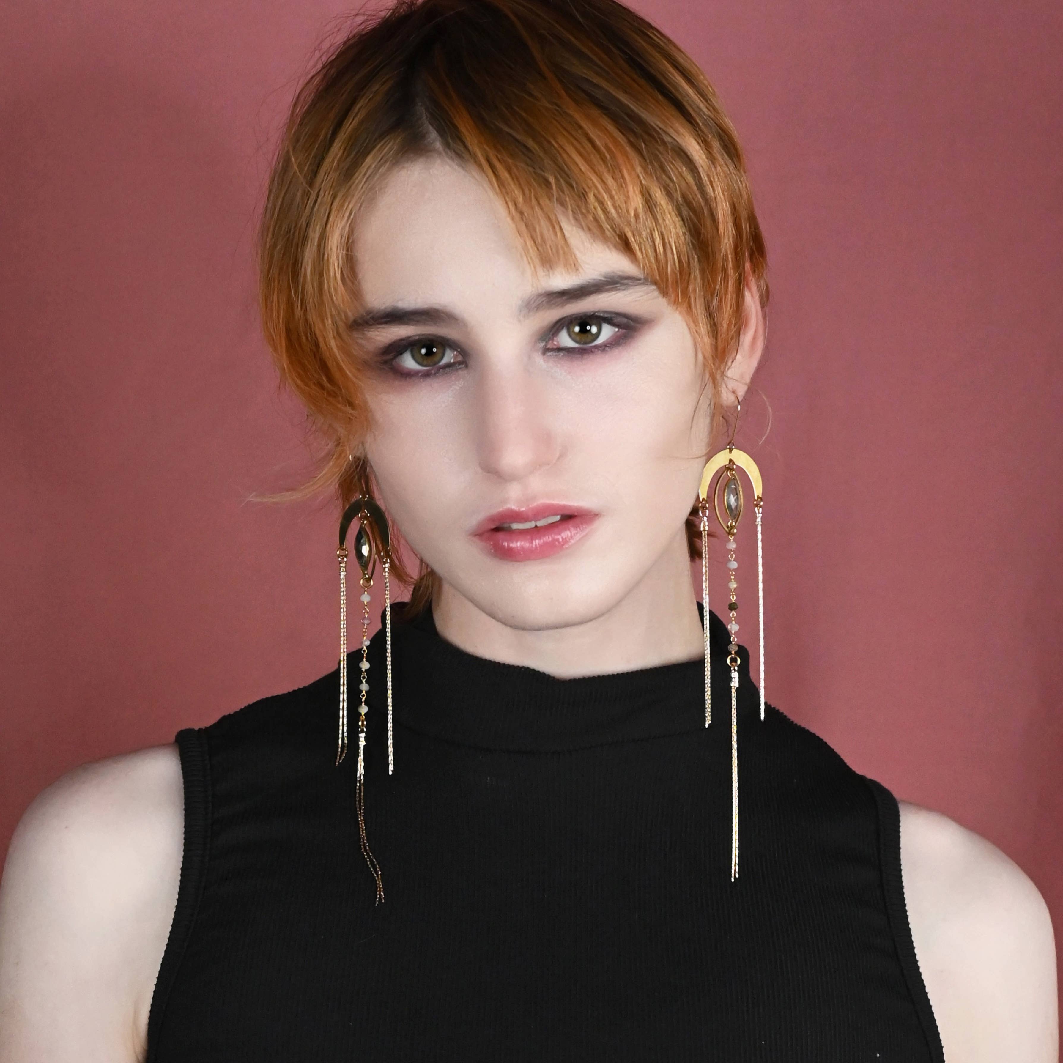 Supercharged Goddess Energy Tourmaline Arch Earrings