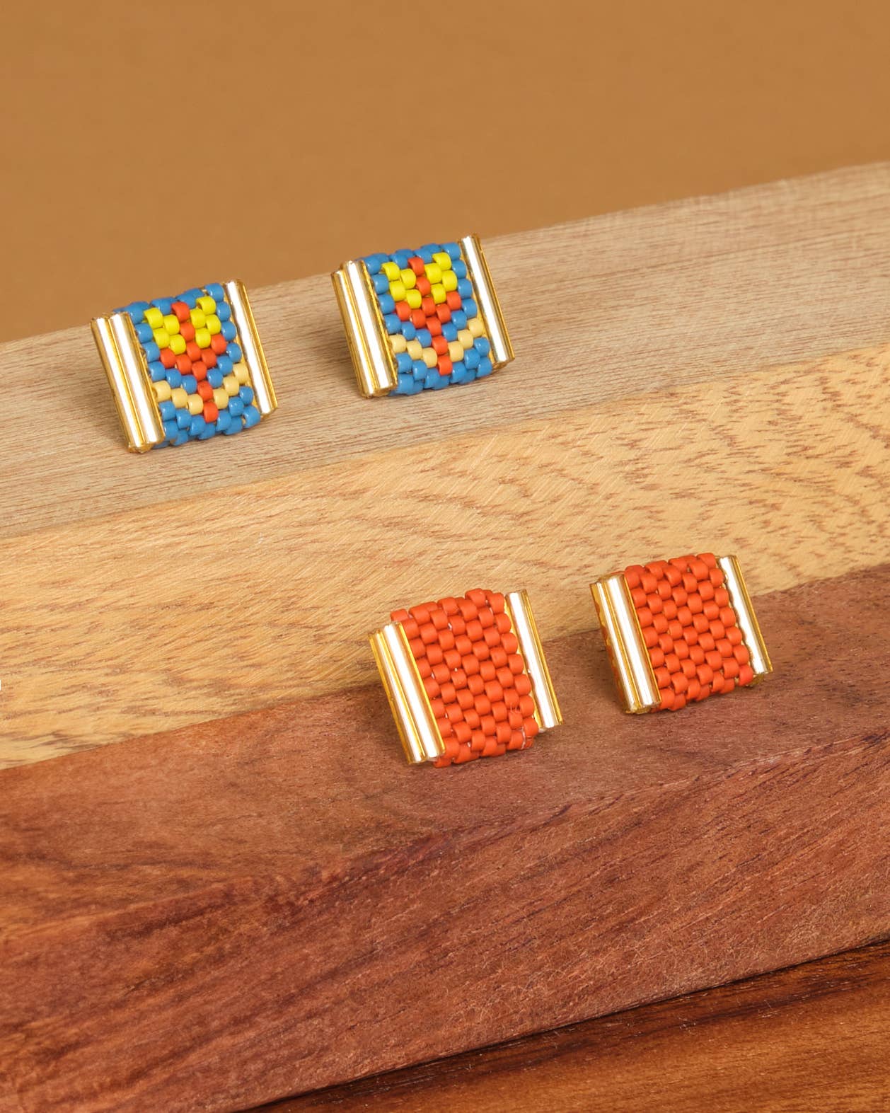 Tulip Stud Pack (Teal/Rust)