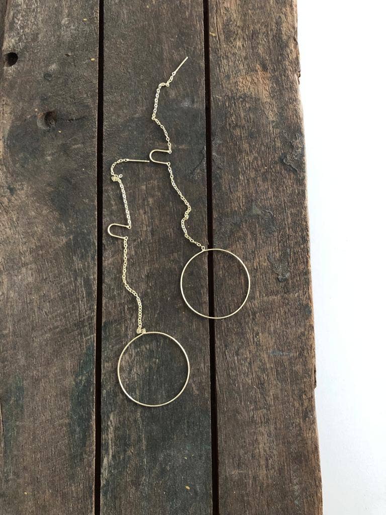 Geometric Threader Earrings