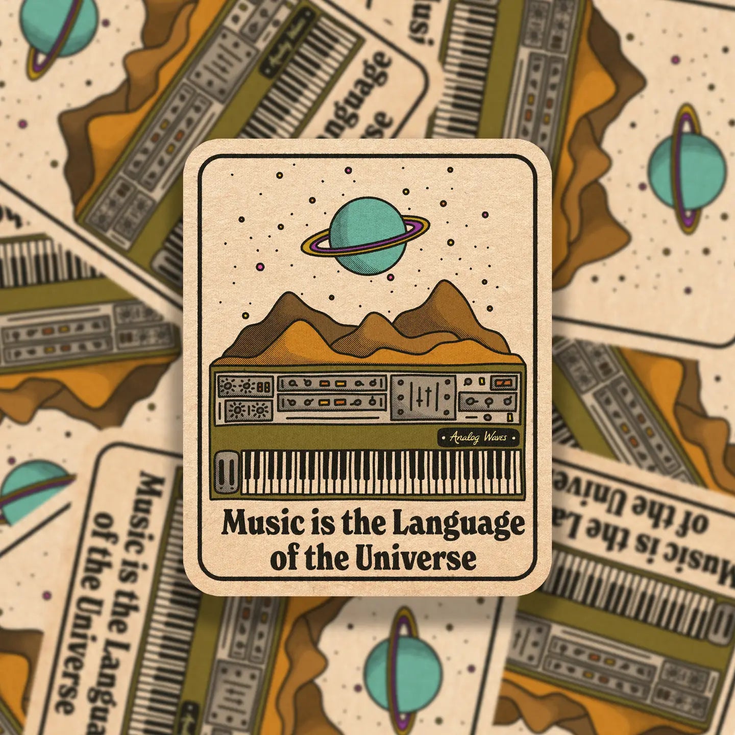 Music Is The Language Of The Universe Vinyl Sticker