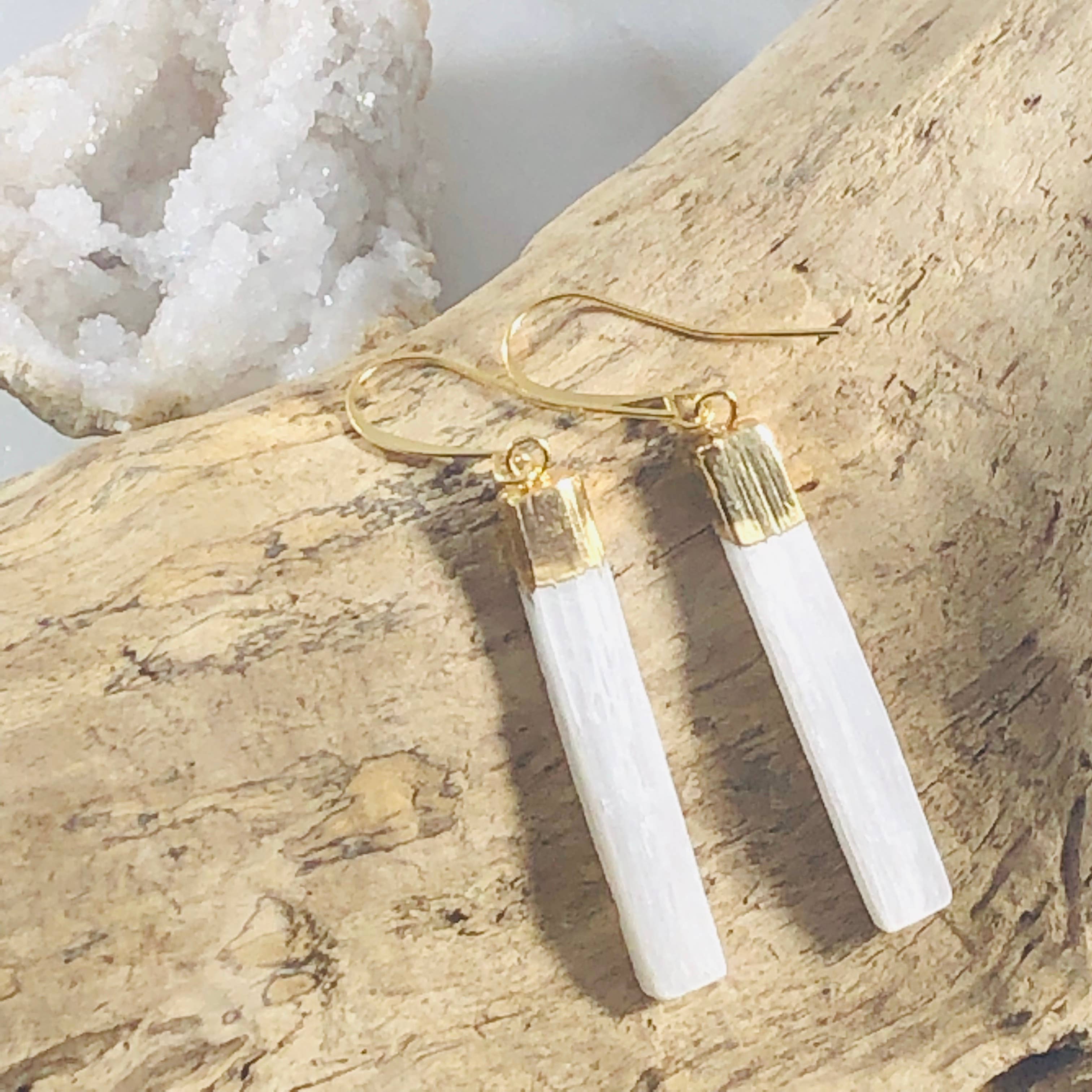 Selenite Earrings