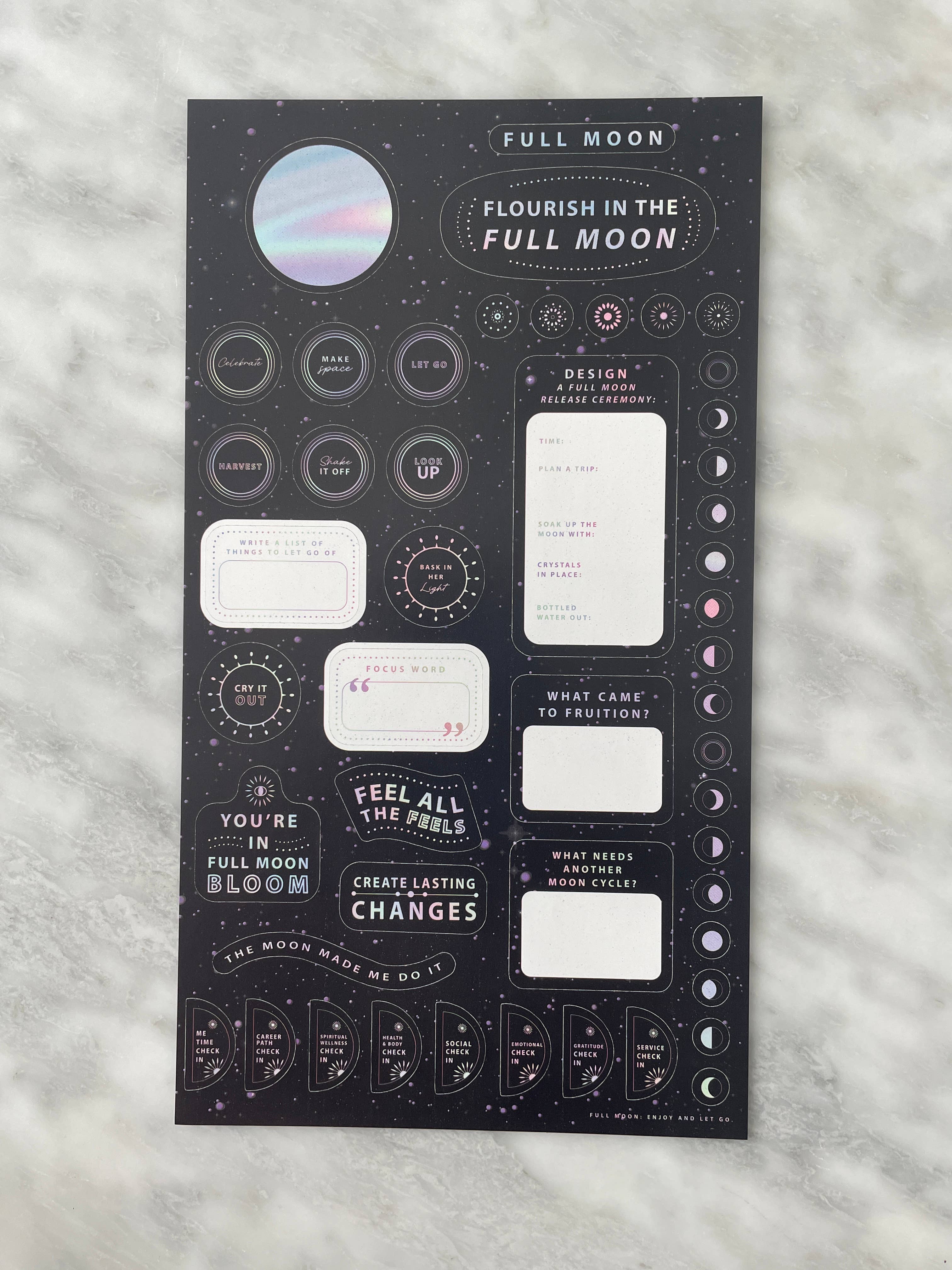 Planning with the Moon Sticker Set