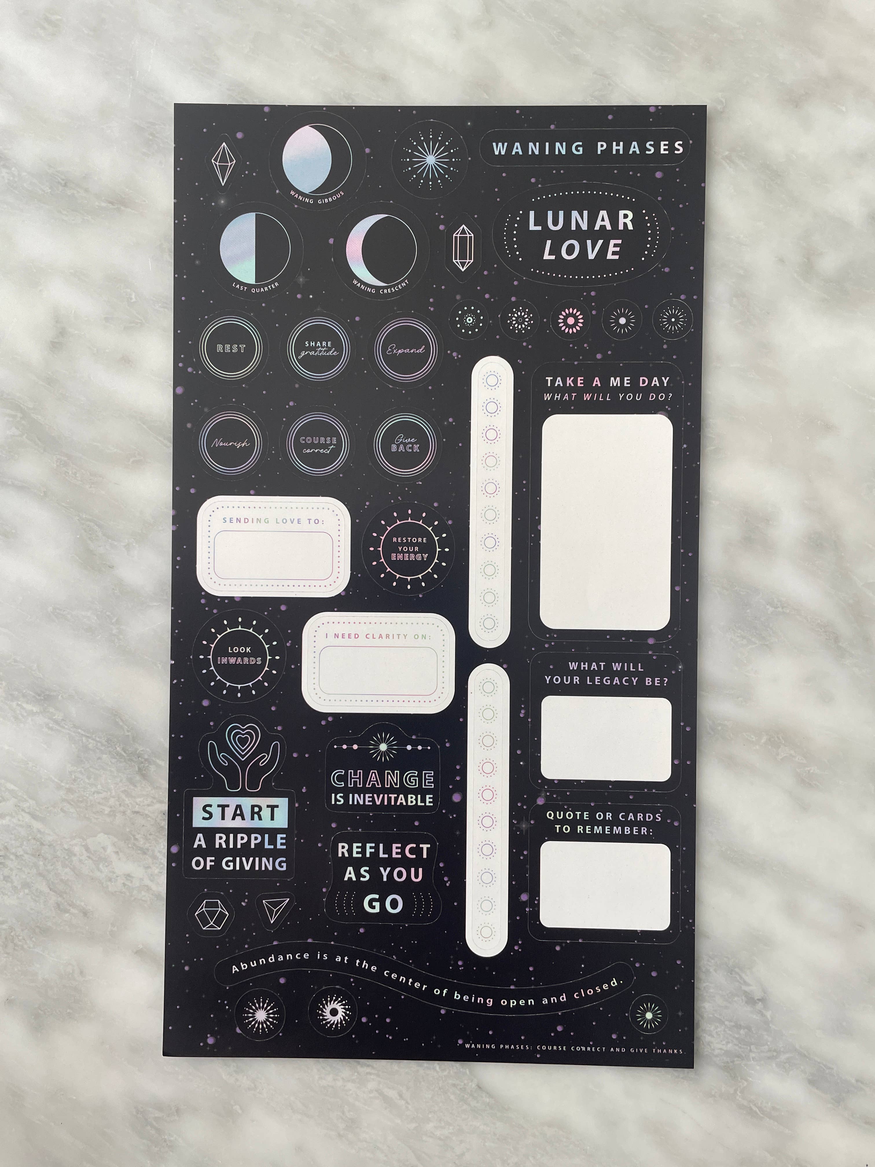 Planning with the Moon Sticker Set