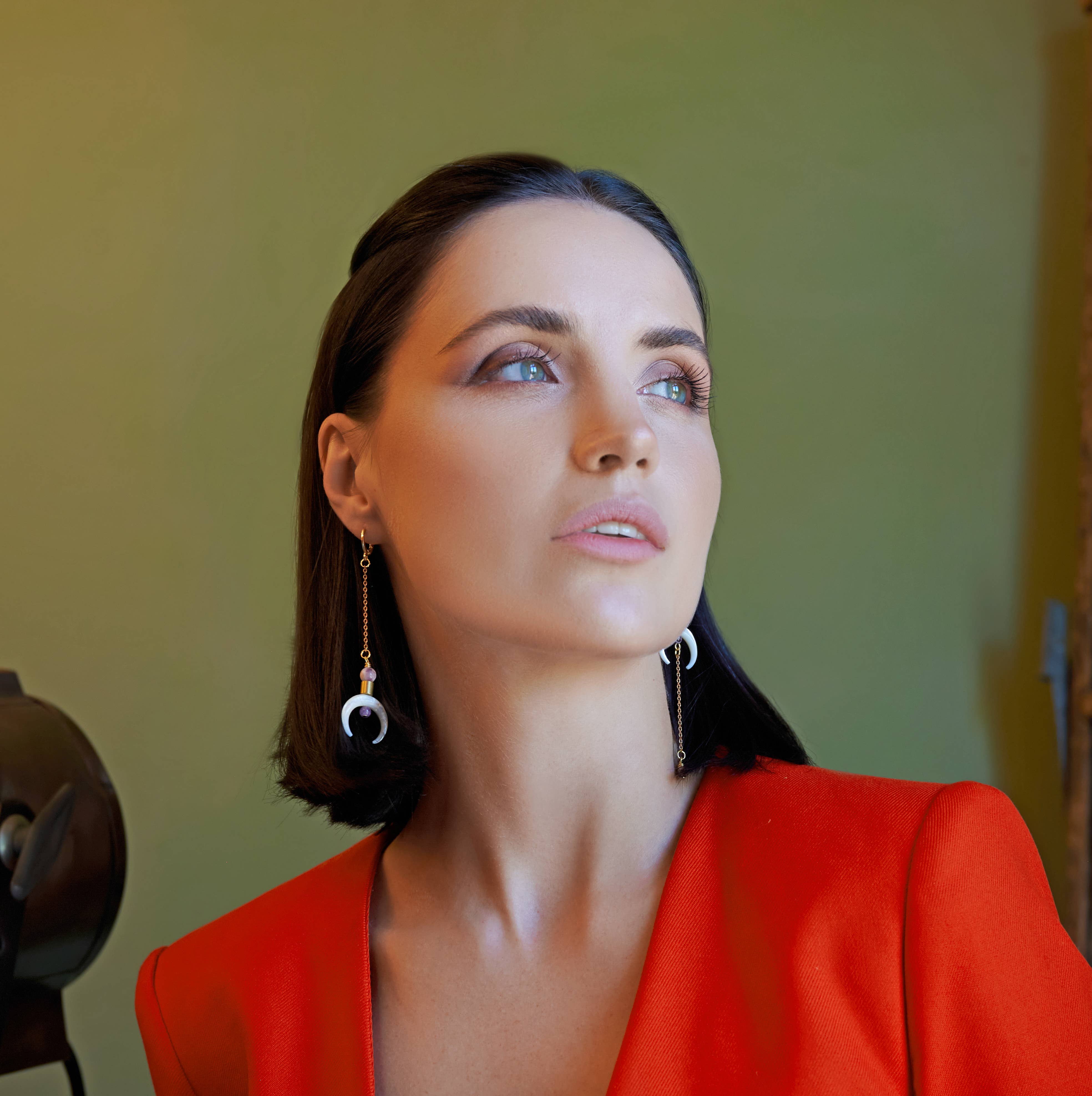 The Melisandra Earring - Long Mismatched Double Horn Earring