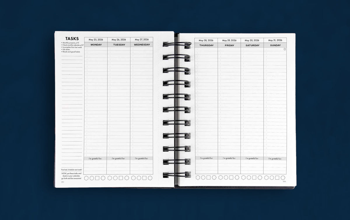 The daily planning pages in the Dreambook