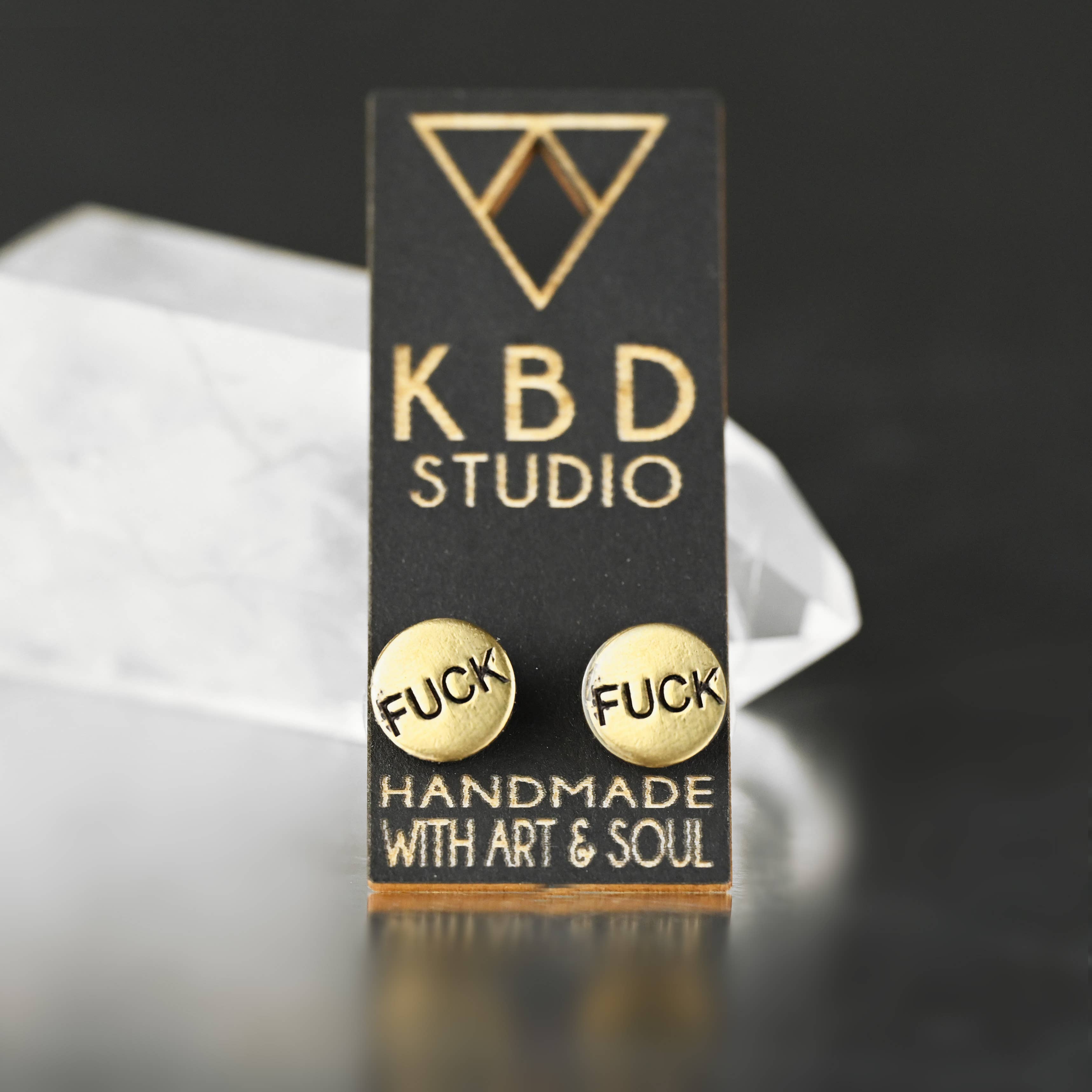 Stamped Brass F*ck Studs