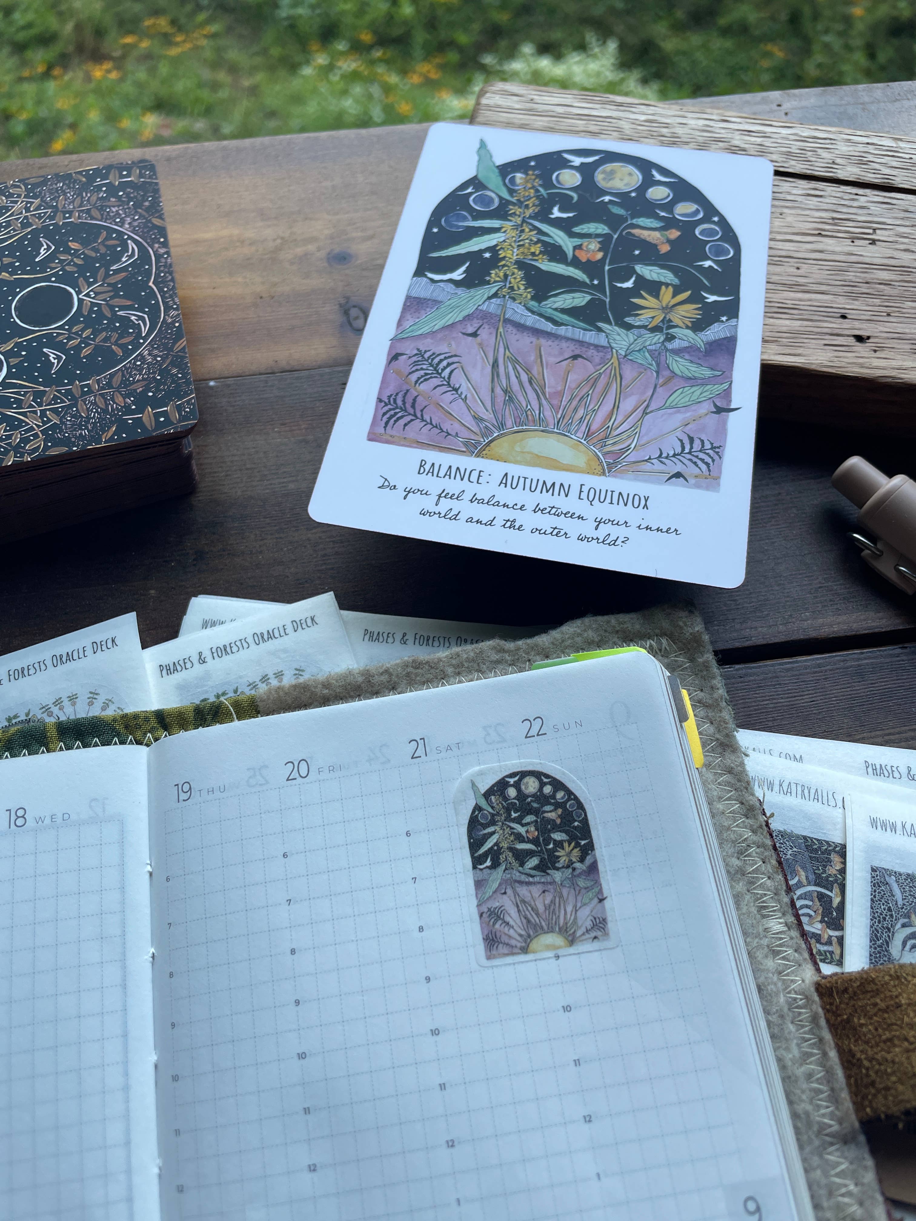 Washi Stickers of 48 Phases and Forests Oracles