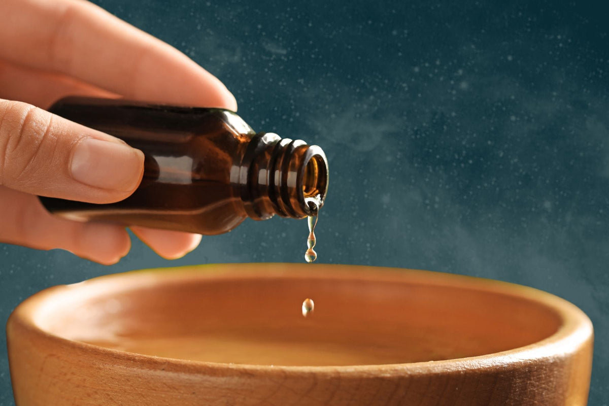 Essential oils in a bowl