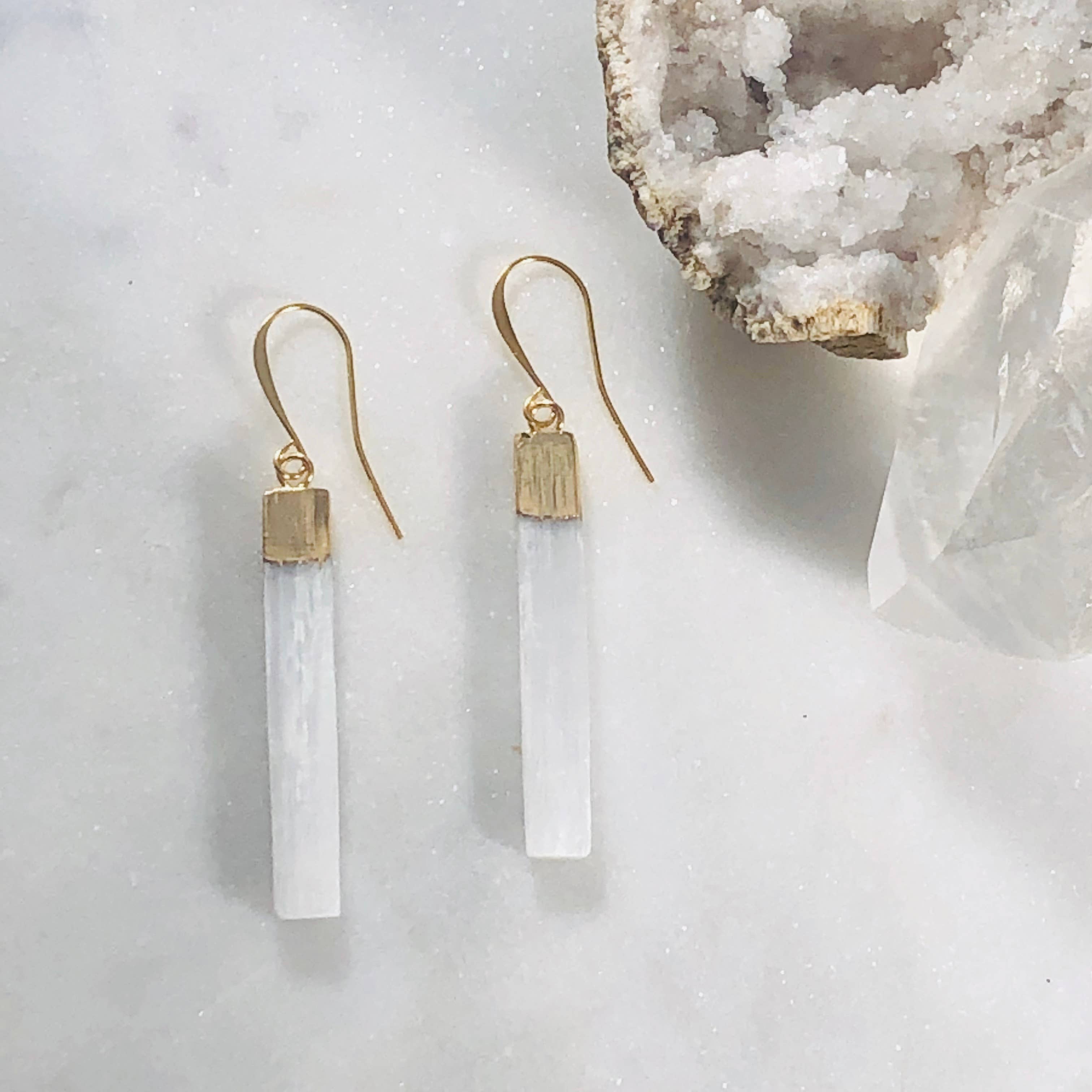 Selenite Earrings