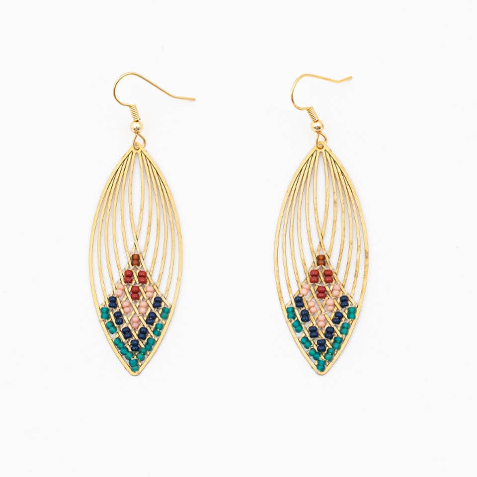 Swooping Oval Earring