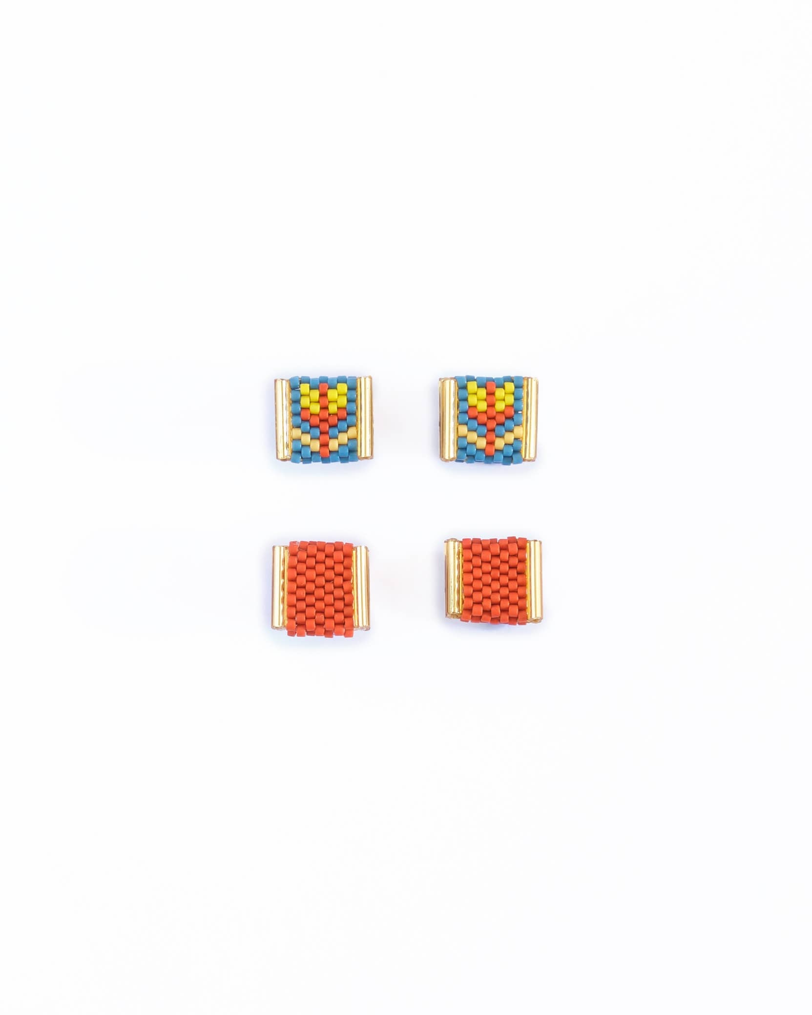 Tulip Stud Pack (Teal/Rust)