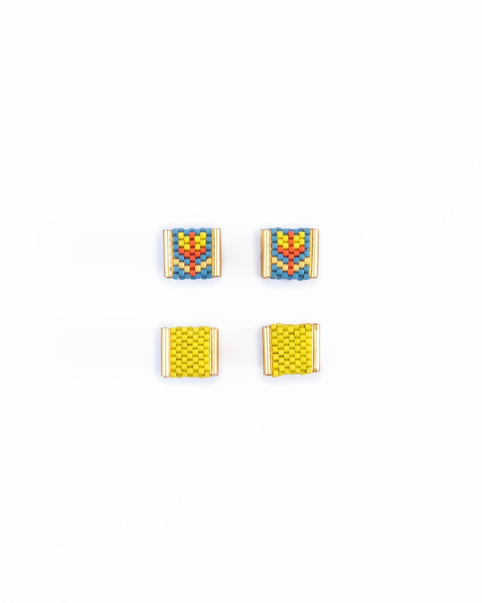 Tulip Stud Pack (Teal/Citron)