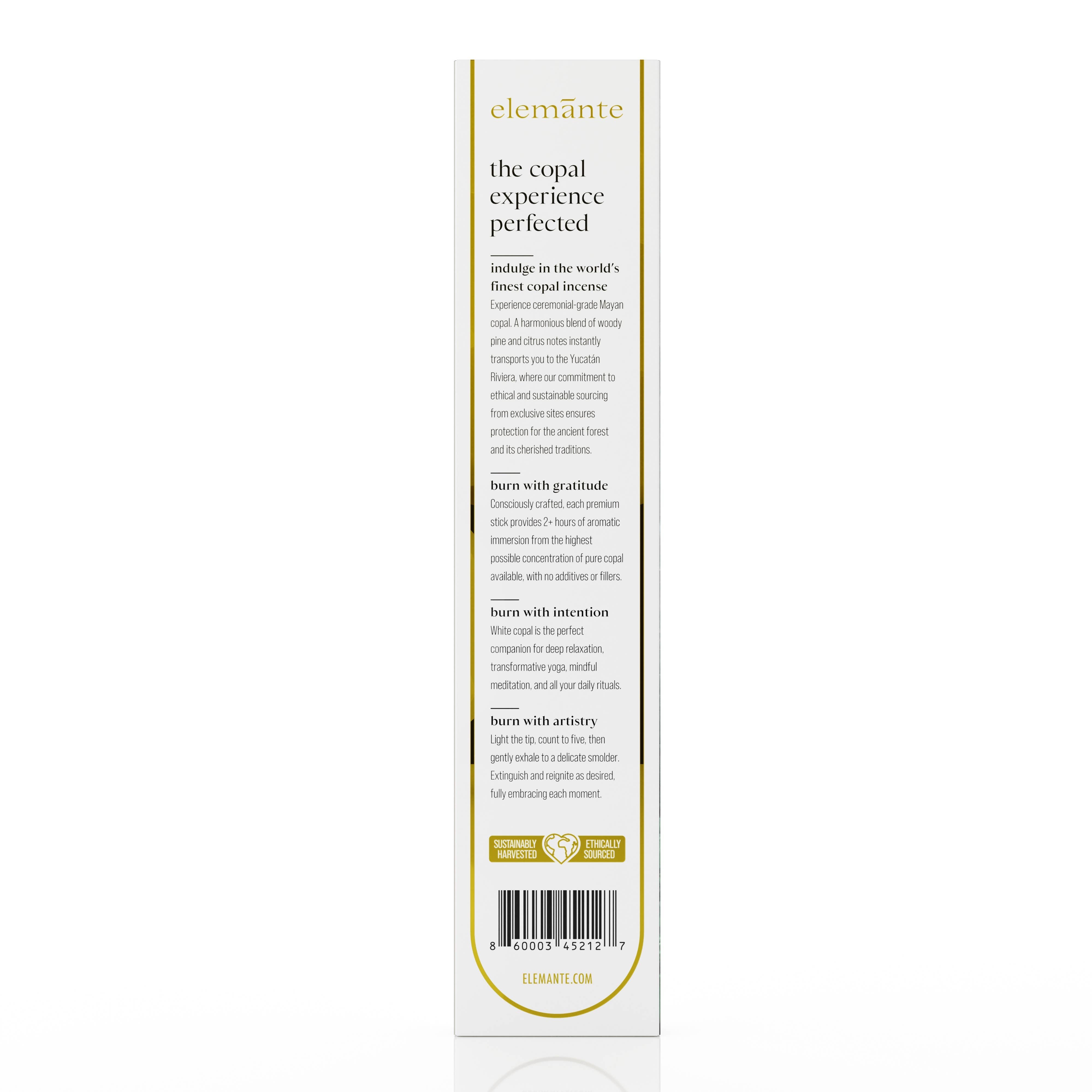 Pure White Copal Incense | Hand-Rolled in Tulum – 20h+ Burn