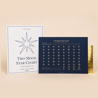The Two Moon Star Chart with gold star stickers