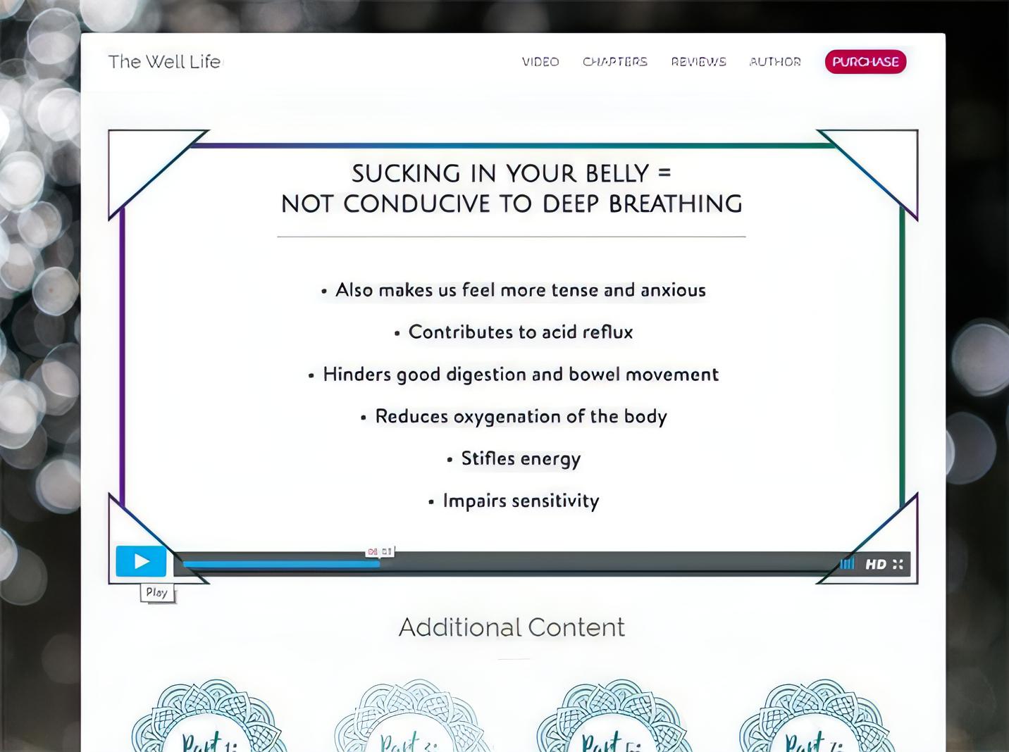 Online Course - Self Care Practices Supporting a Fulfilling Lifestyle